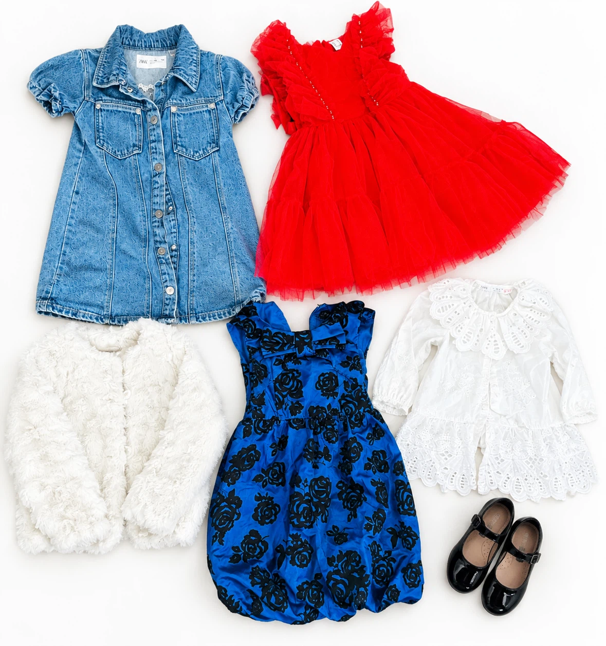 Girls Assorted Clothing and Shoes Set