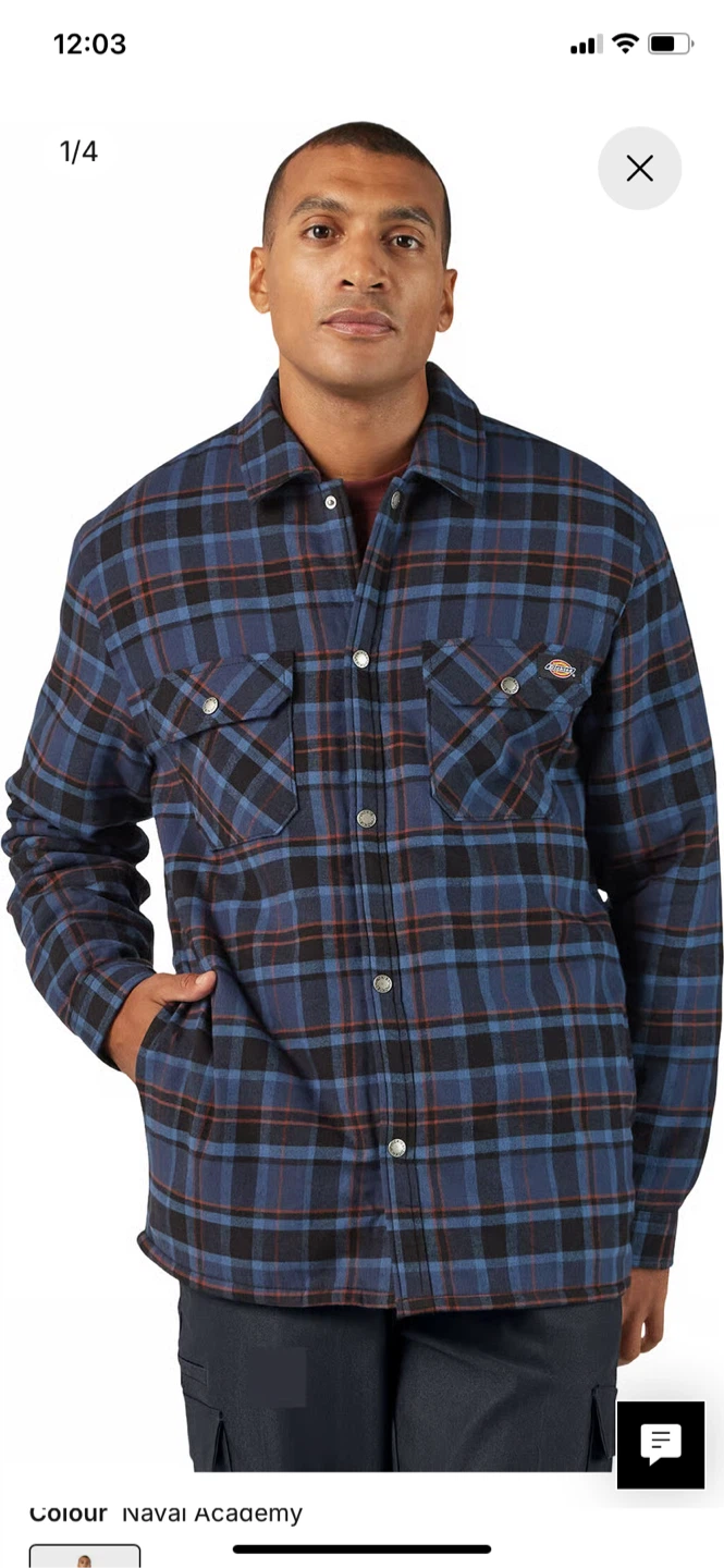 Dickies Sherpa Lined Flannel Shirt Jacket