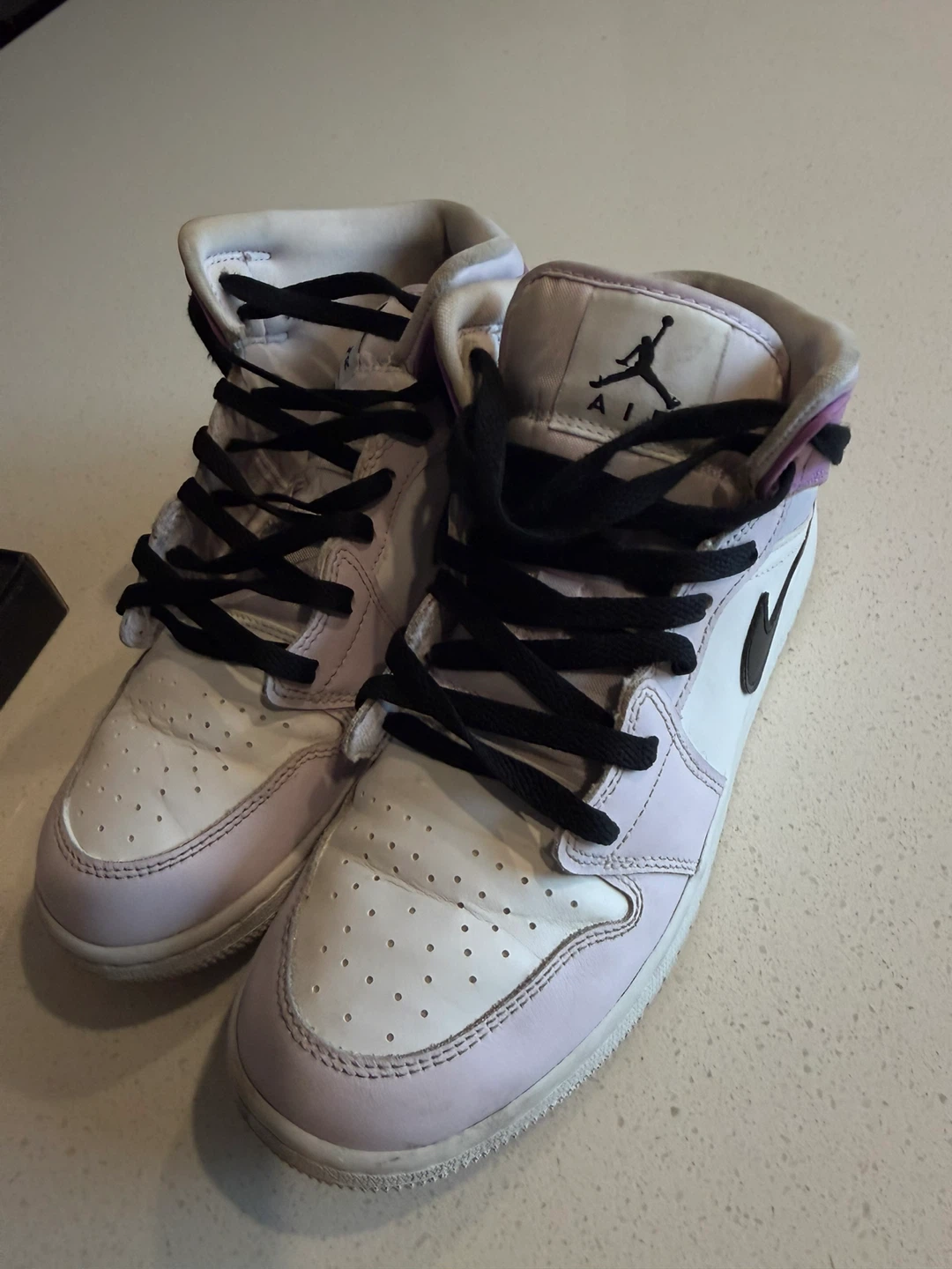 Air Jordan 1 Mid White/Violet - photo 2