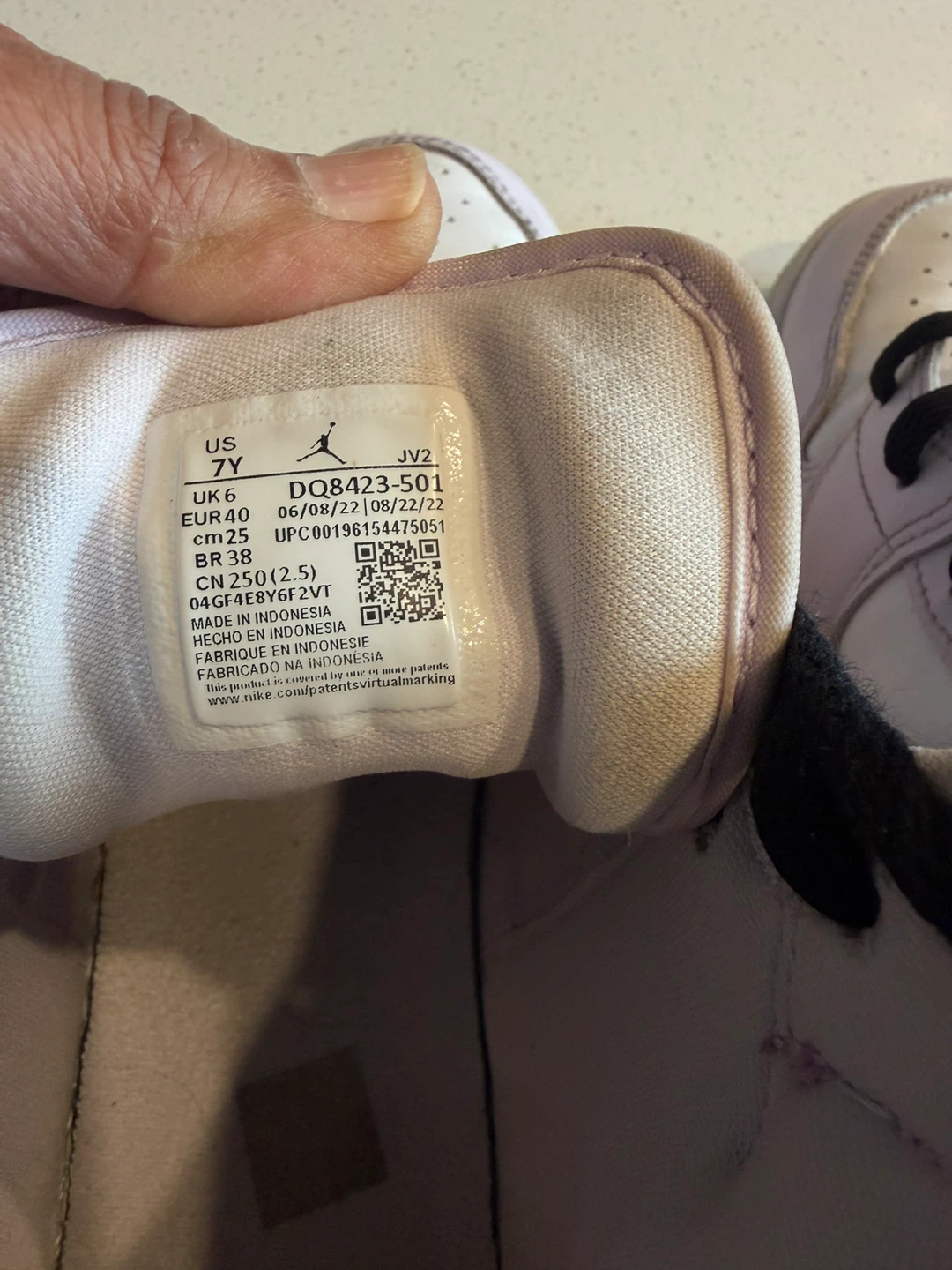 Air Jordan 1 Mid White/Violet - photo 3