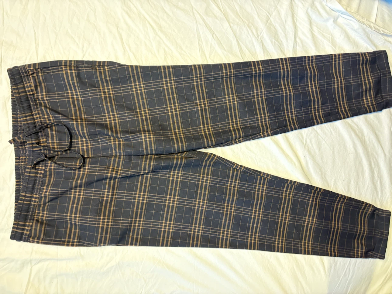 H&M Slim Fit Plaid Trousers