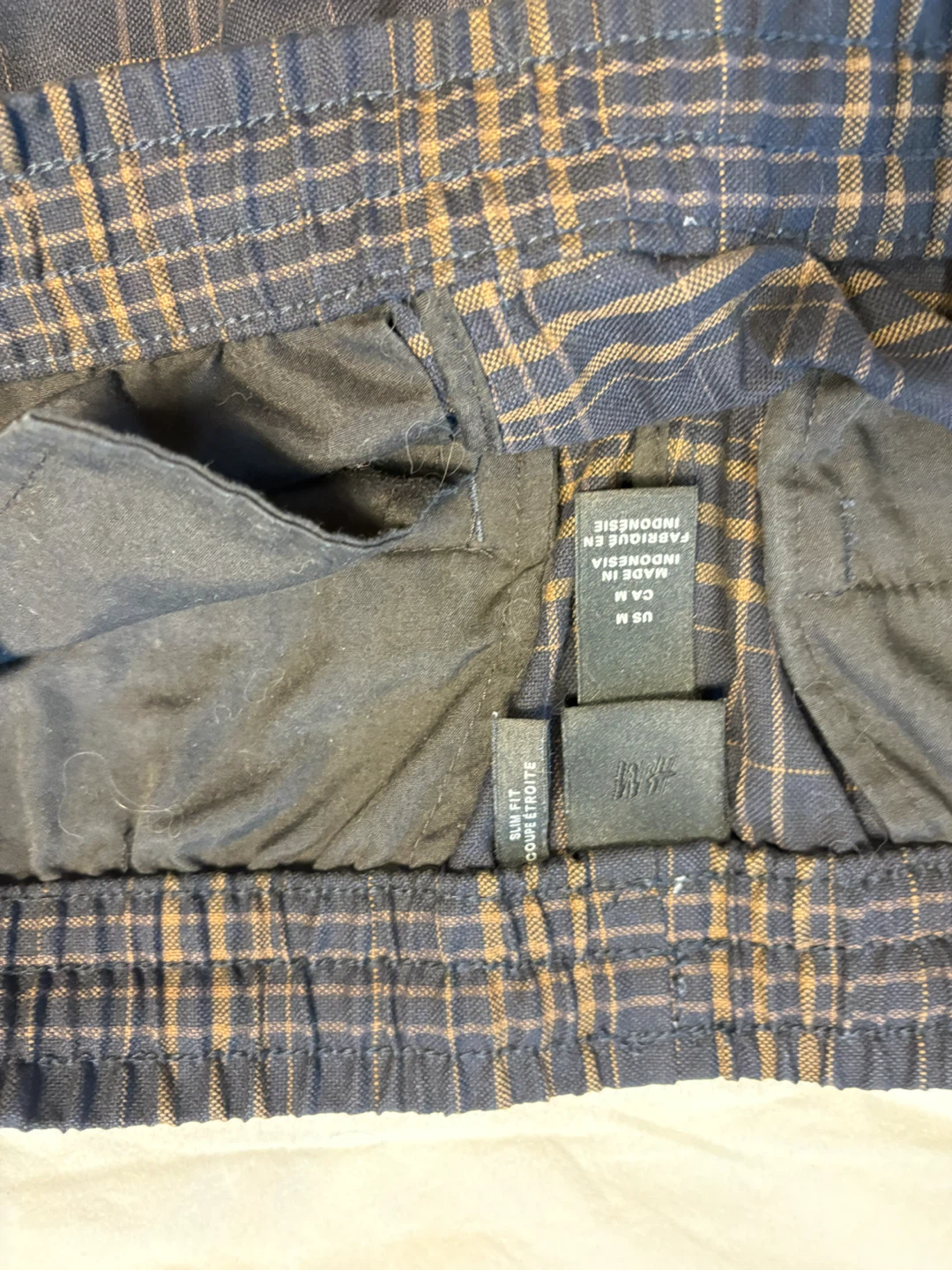 H&M Slim Fit Plaid Trousers - photo 2