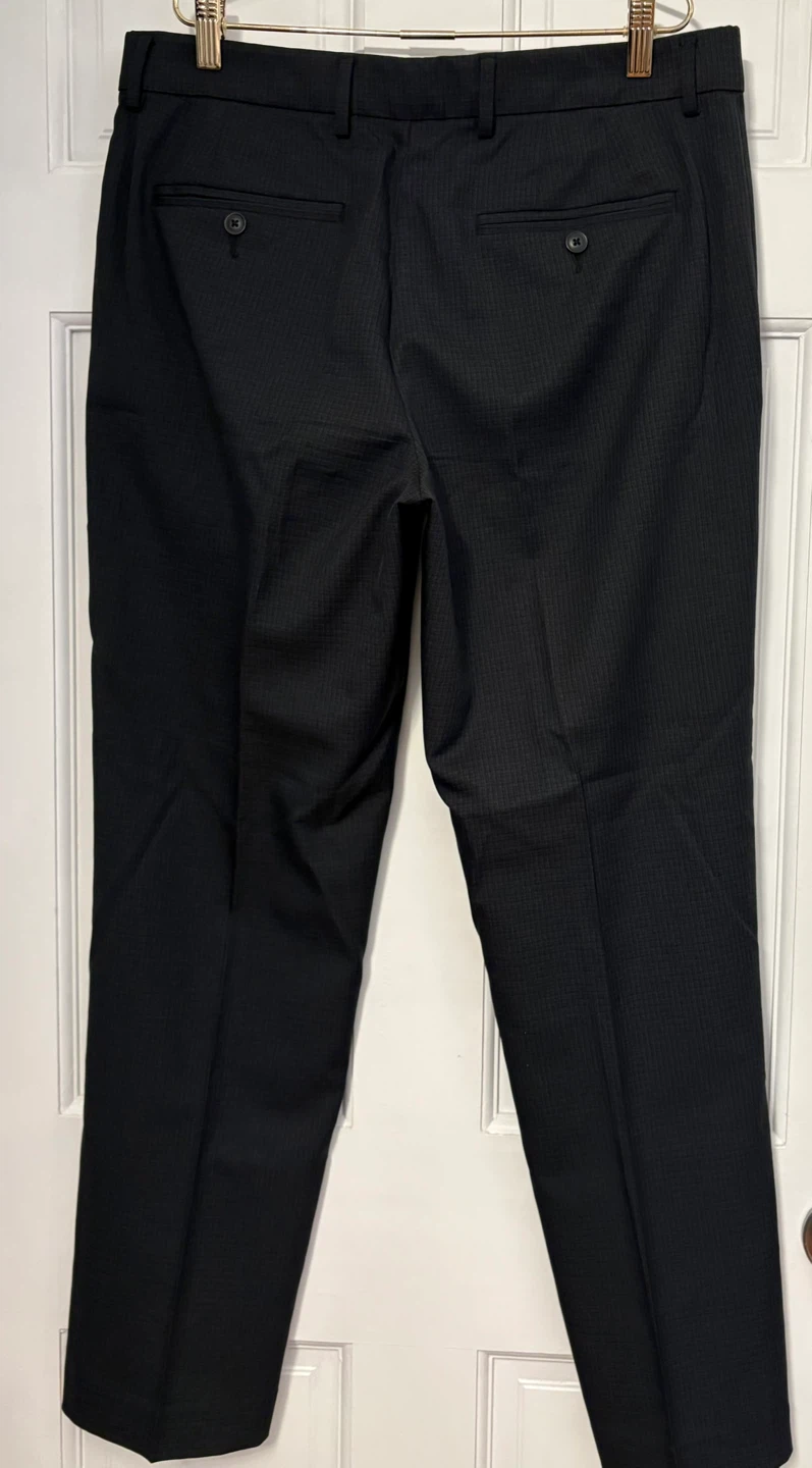 Mens Gray Patterned Dress Pants - photo 3