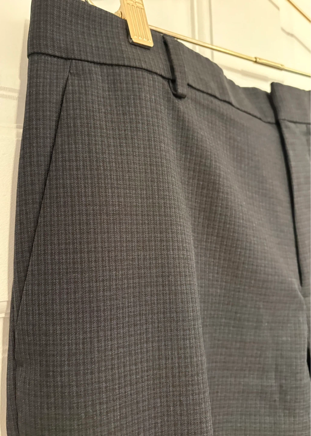 Mens Gray Patterned Dress Pants - photo 5