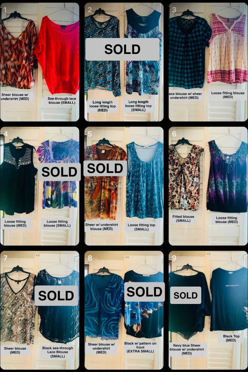 Women Tops, Blouse, Shirt $3 each