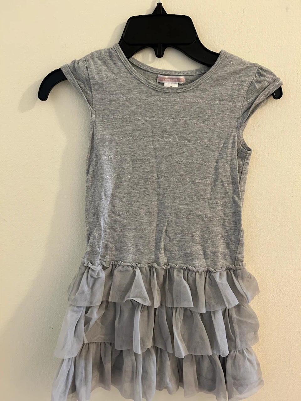 Old Navy Girls Grey Ruffle Dress