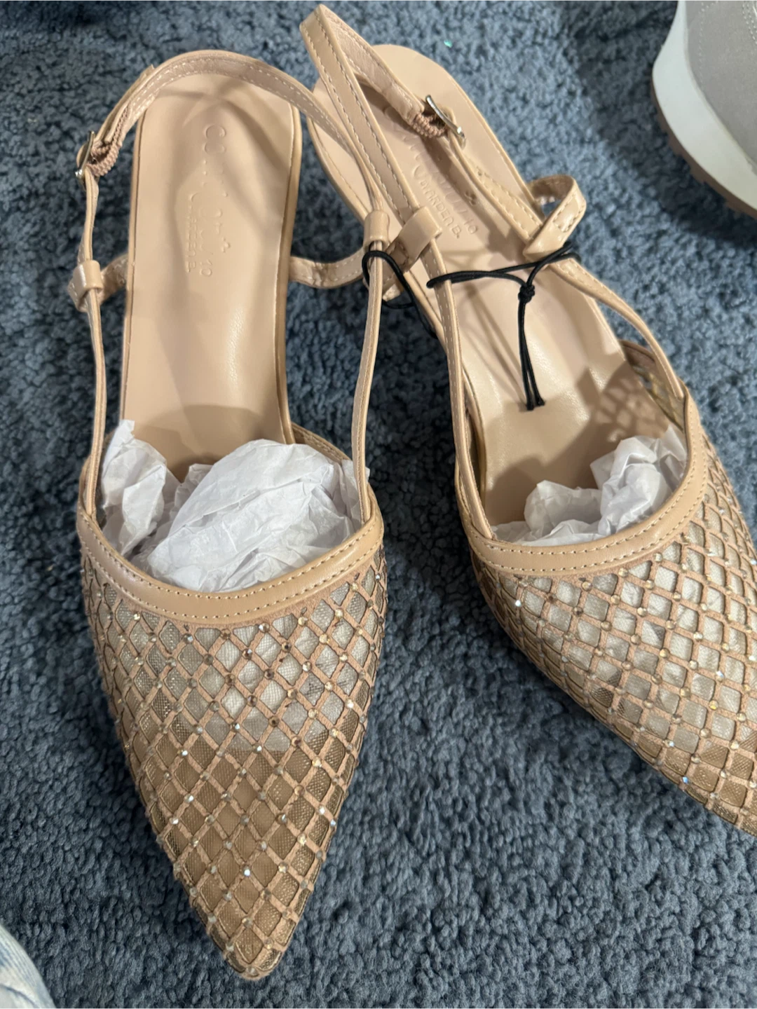 Call It Spring Slingback Heels, Beige, Size 10