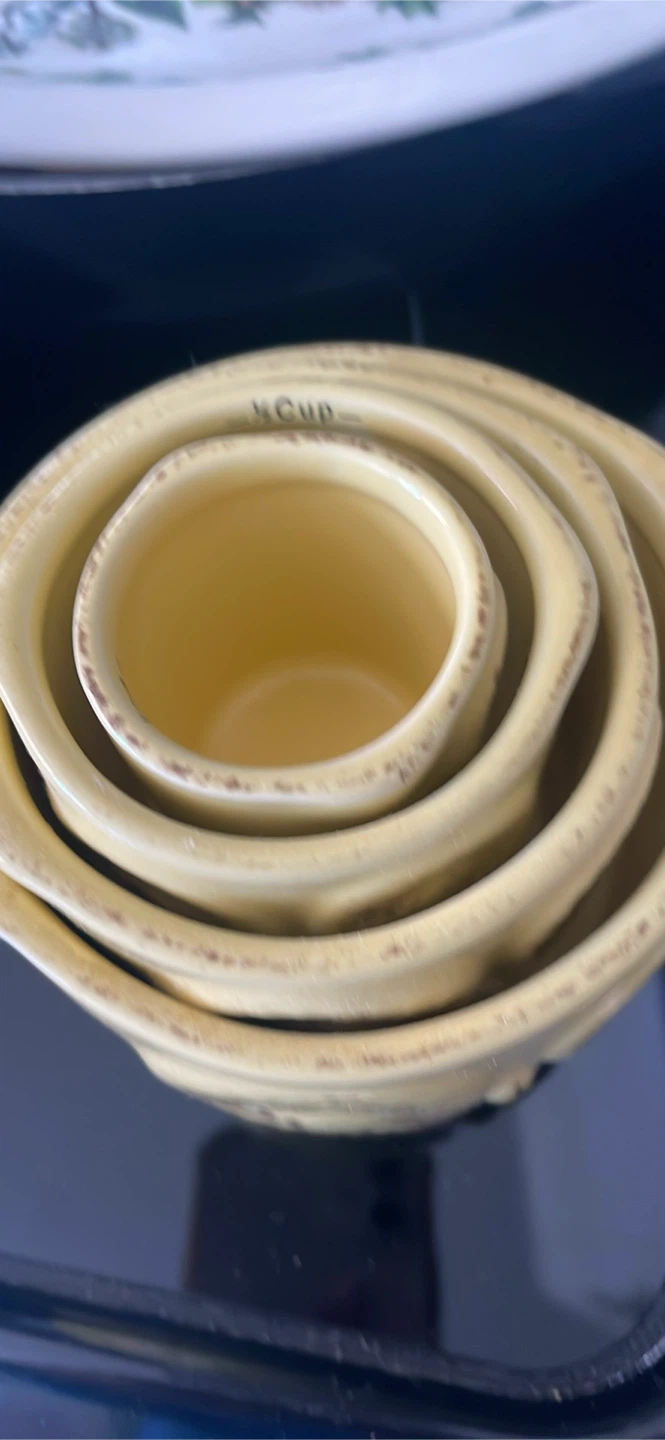 Yellow Ceramic Measuring Cup Set - photo 2