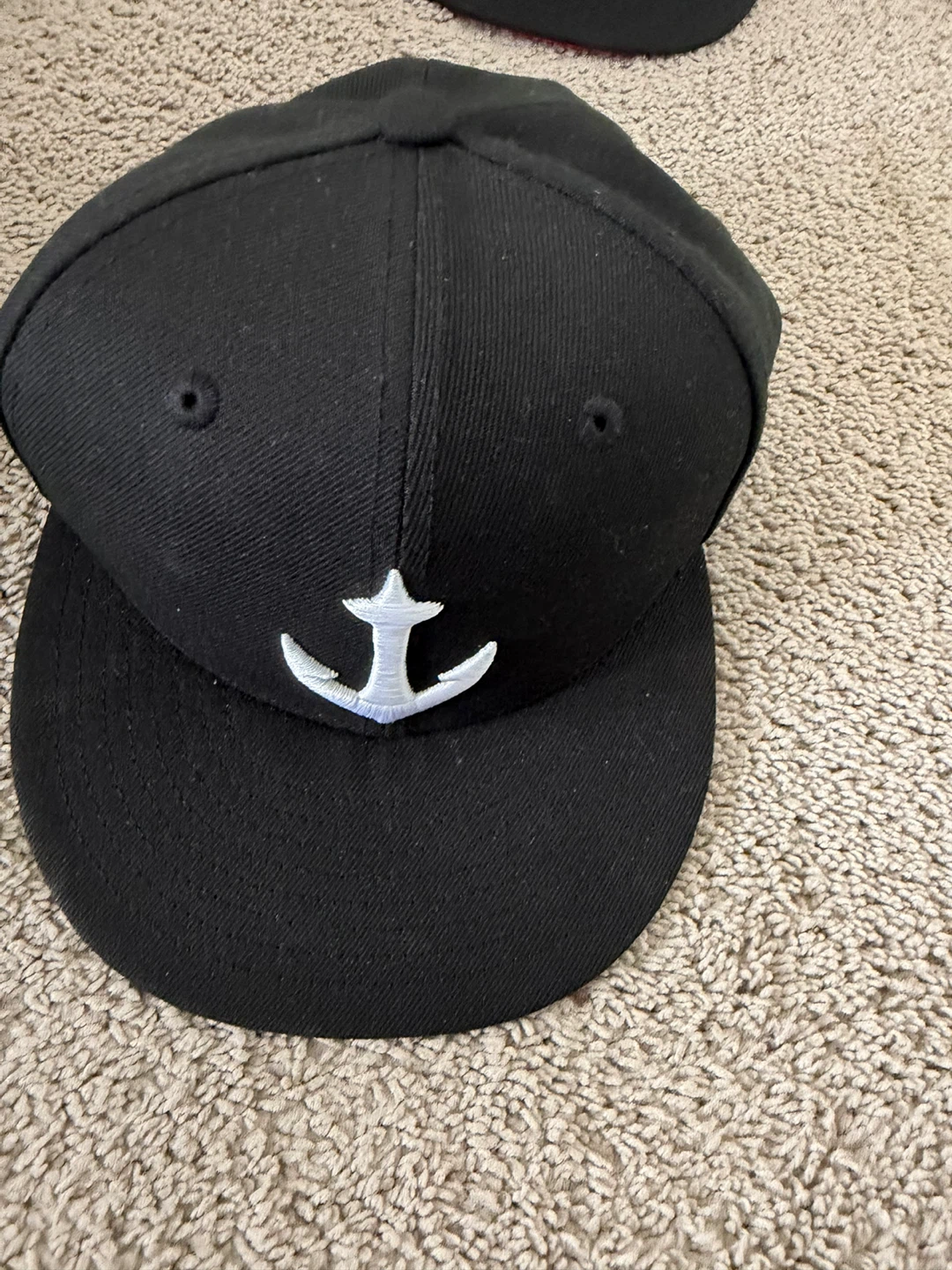Black Anchor Embroidery Cap