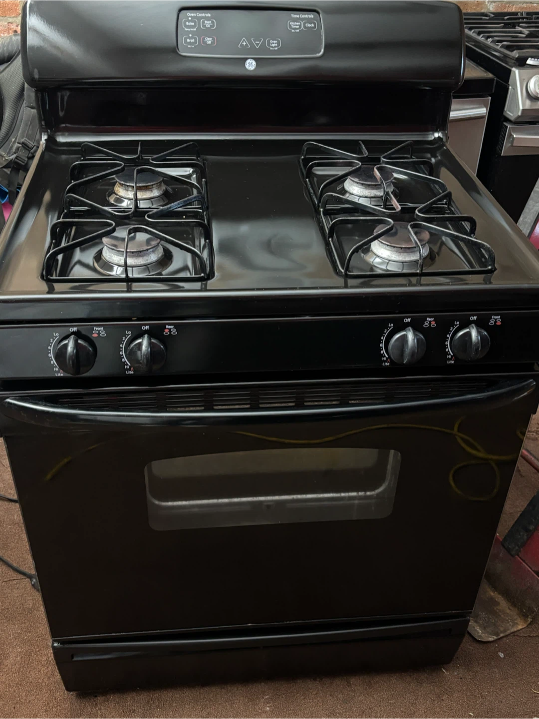 GE Black Gas Range