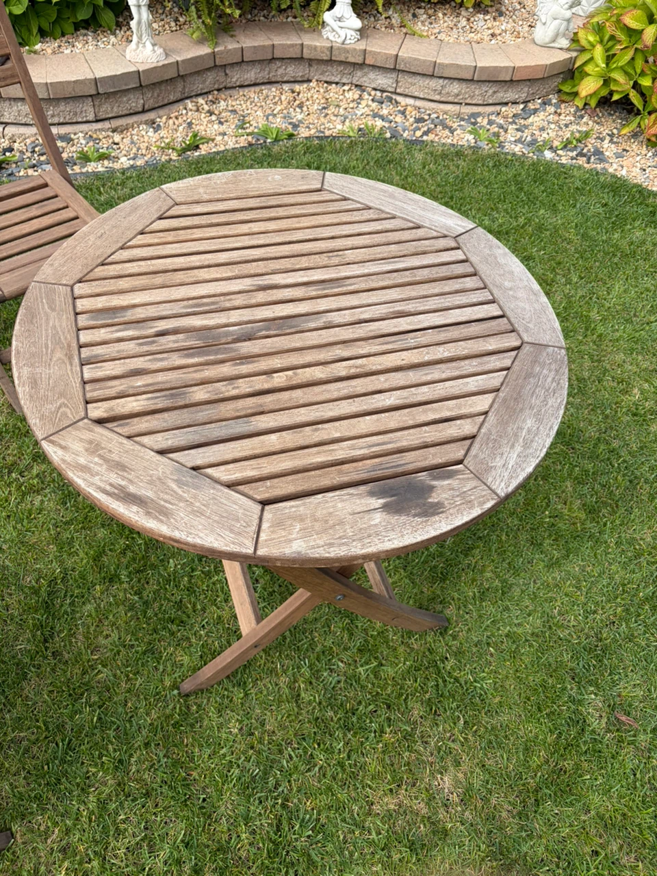 Folding Wooden Patio Bistro Set