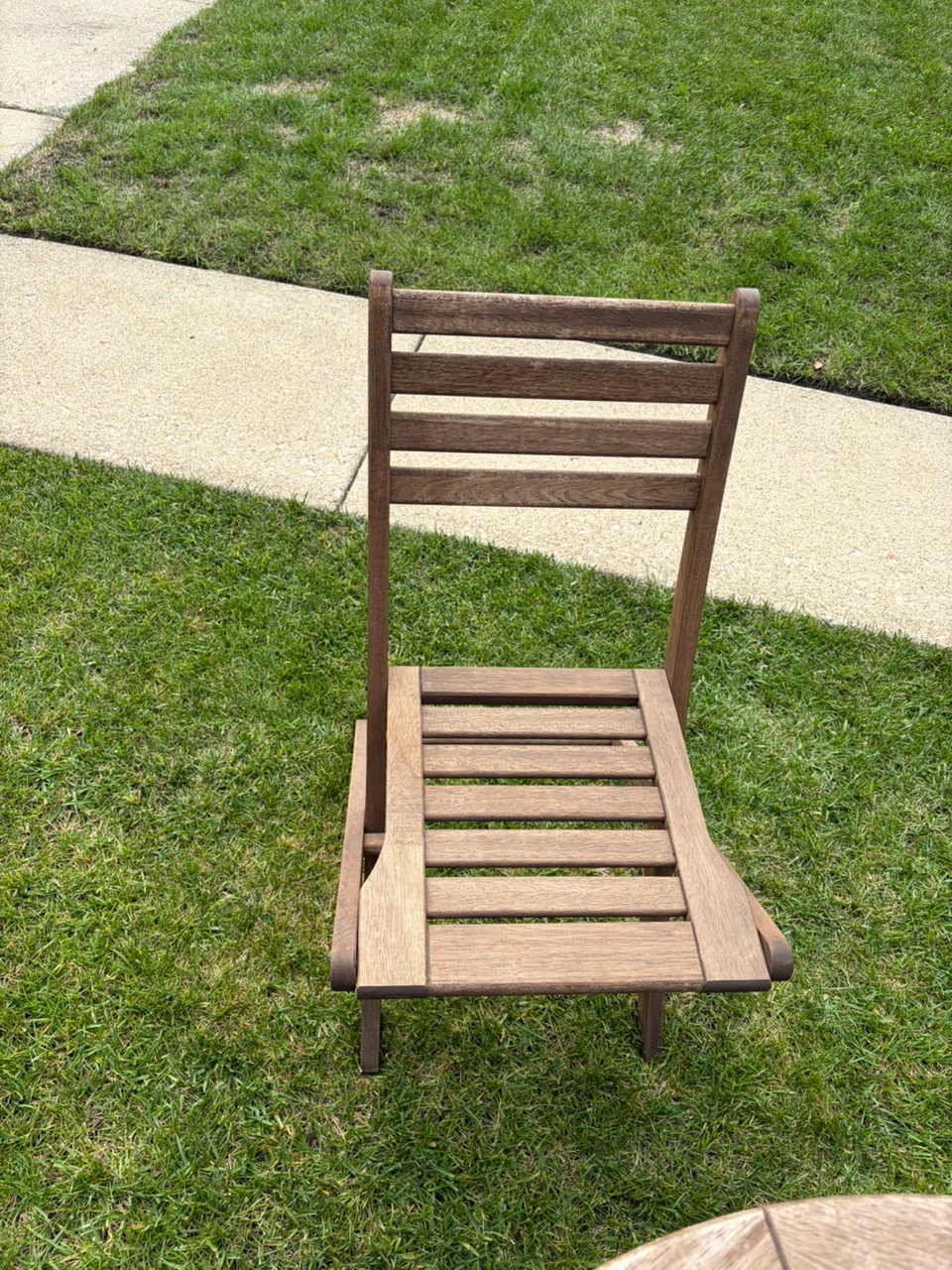 Folding Wooden Patio Bistro Set - photo 5