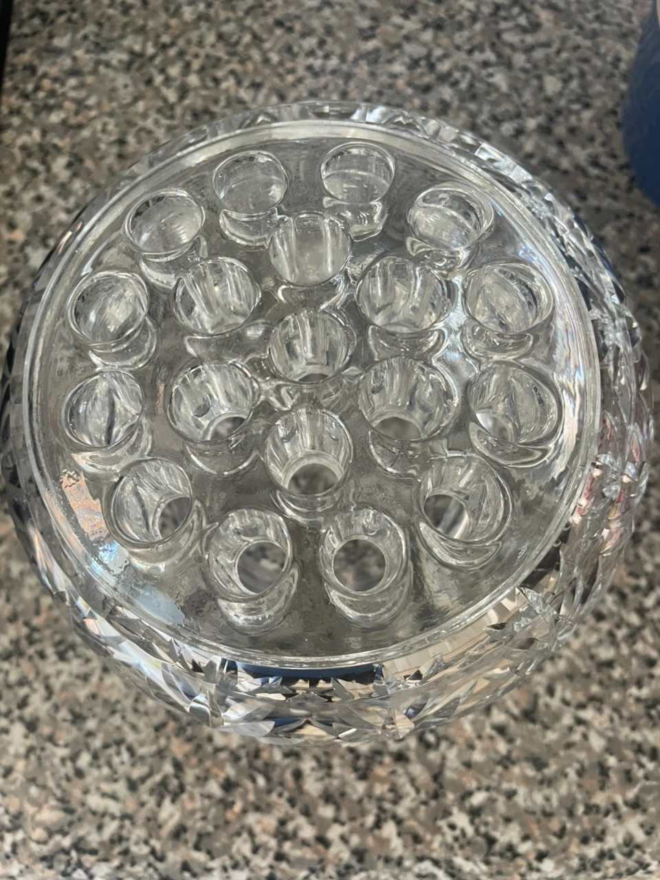 Vintage Cut Glass Flower Frog Vase - photo 3