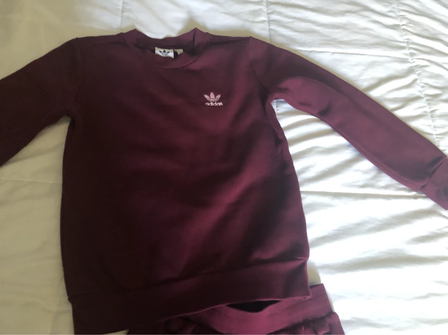 Adidas Kids Maroon Jogger Set 7/8 year - photo 2