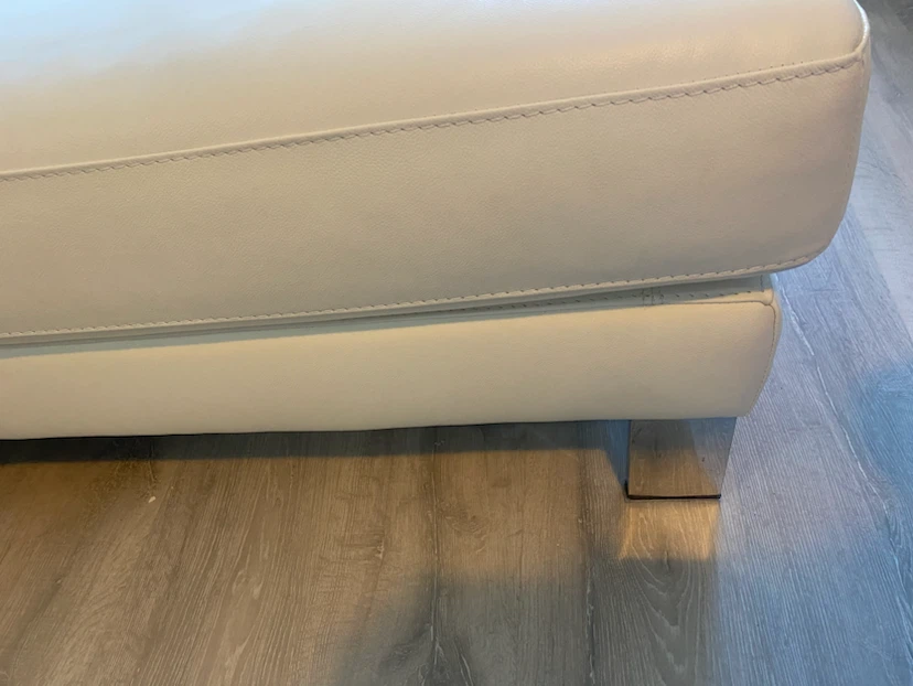 White Modern Genuine Leather Sectional Sofa - photo 4