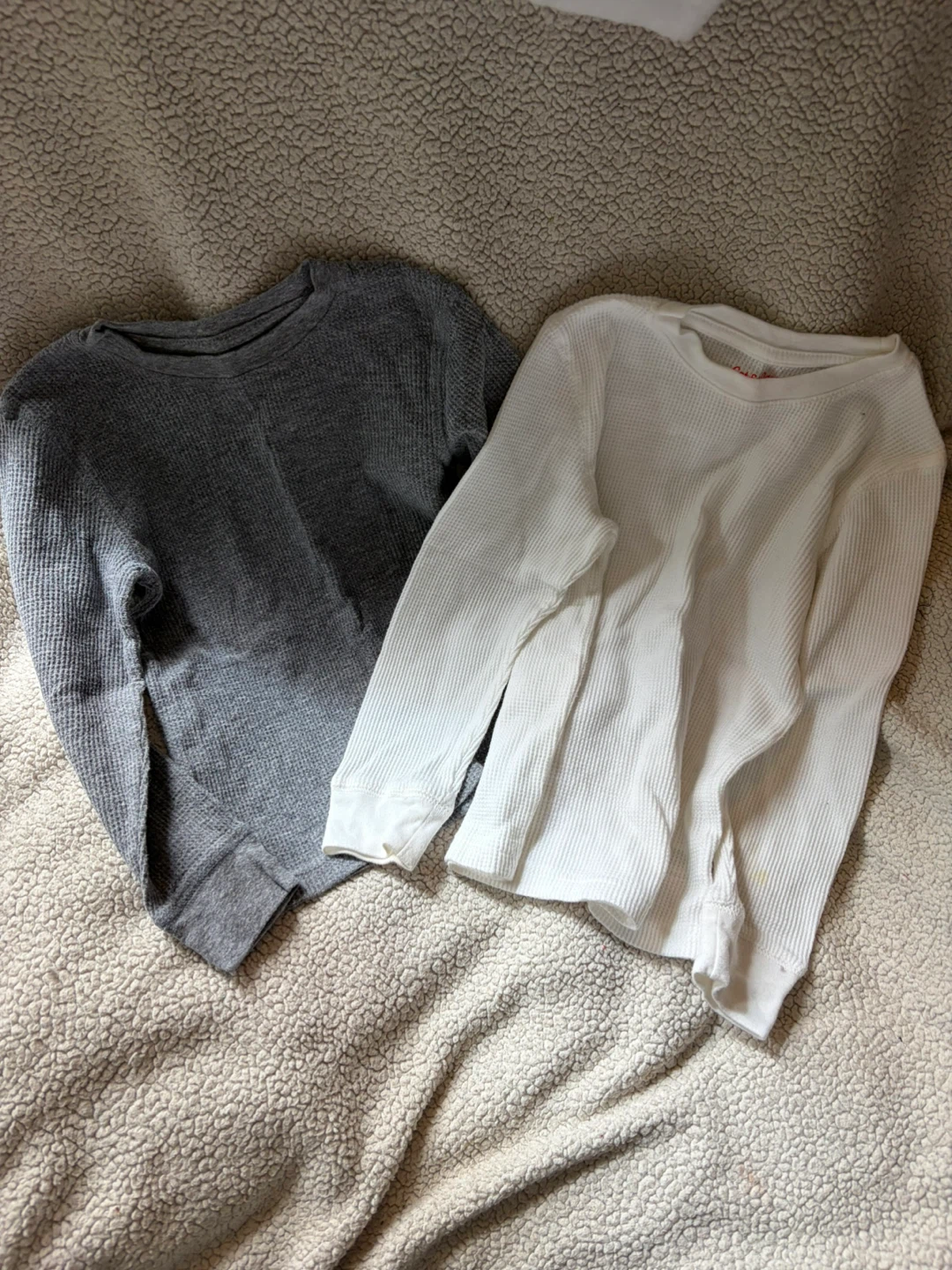 2 Cat & Jack Waffle Knit Long Sleeve Shirts 5T