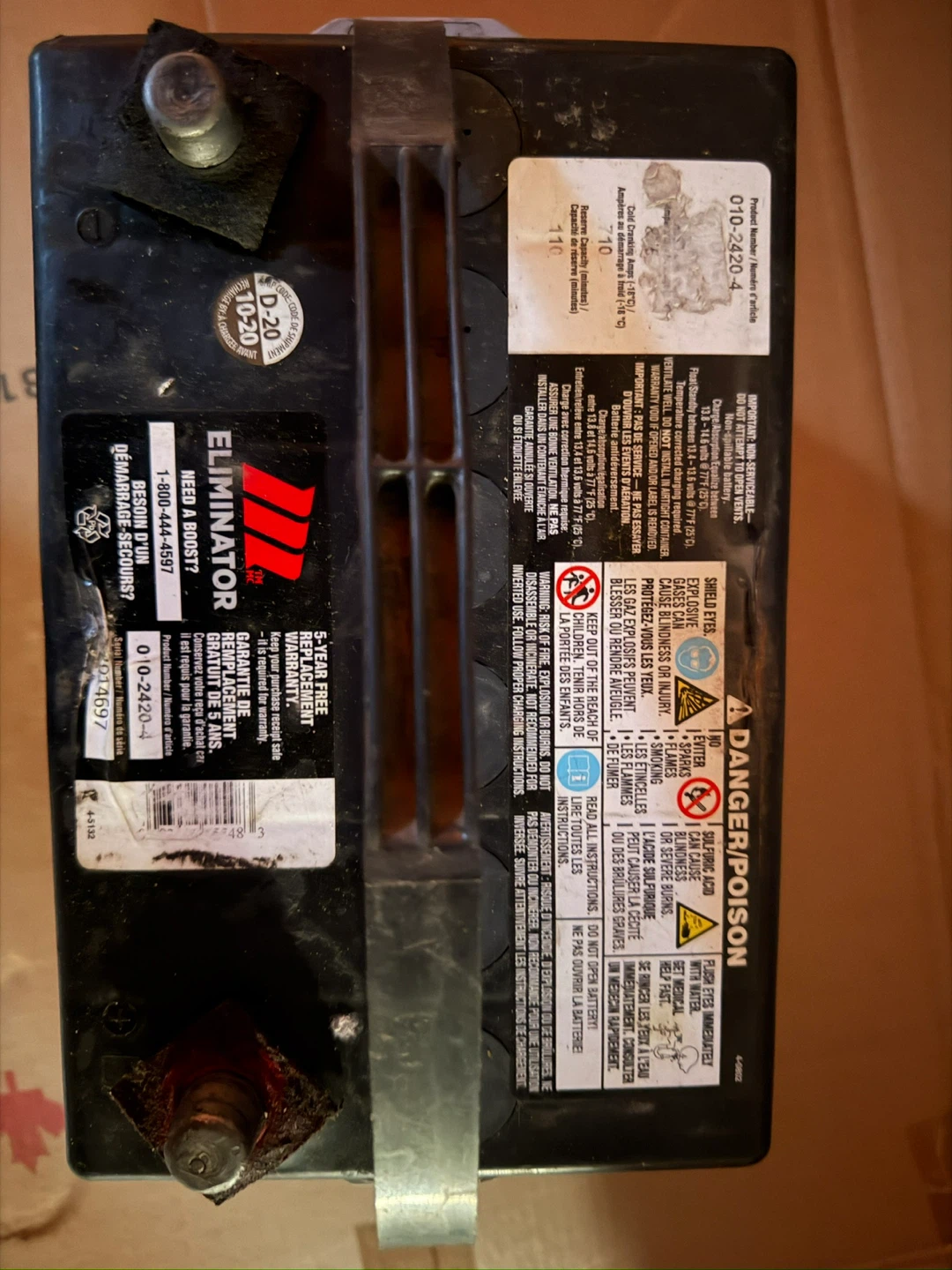 Motomaster Eliminator Automotive Battery