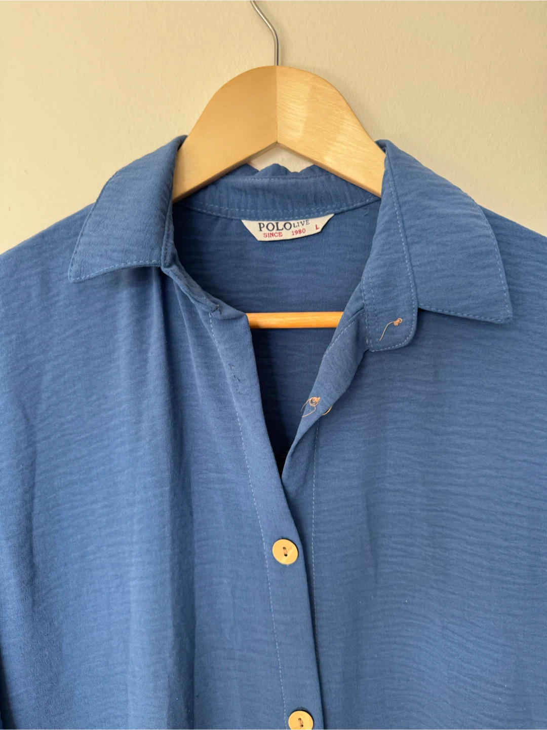Polo Live Blue Button-Down Shirt, Size L - photo 5