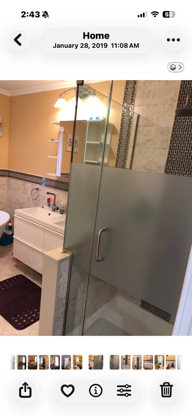 Frosted Glass Shower Door