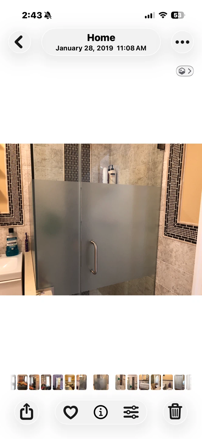 Frosted Glass Shower Door - photo 2
