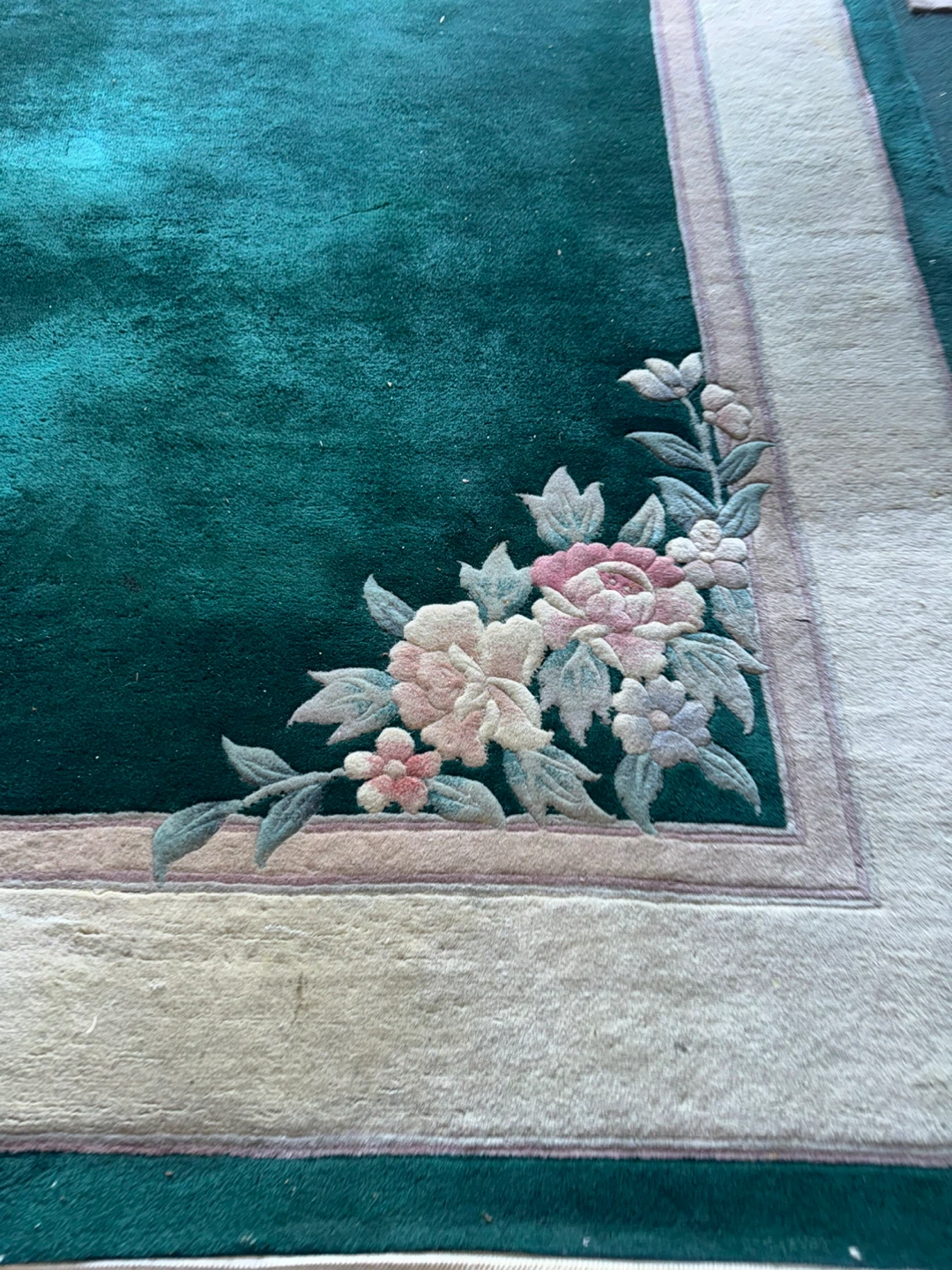 Rug in Dark Green wool - photo 2