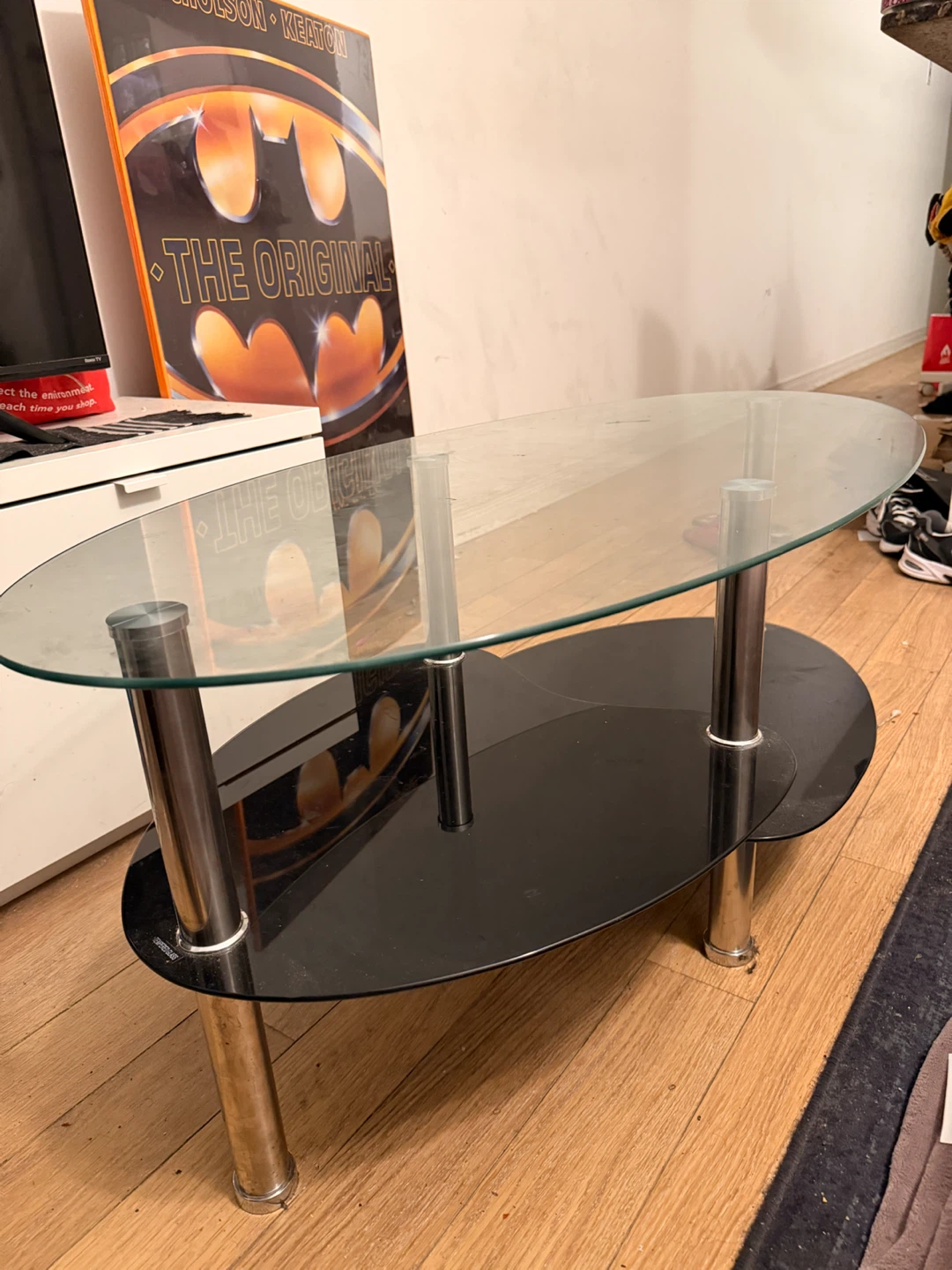 Oval Glass Coffee Table