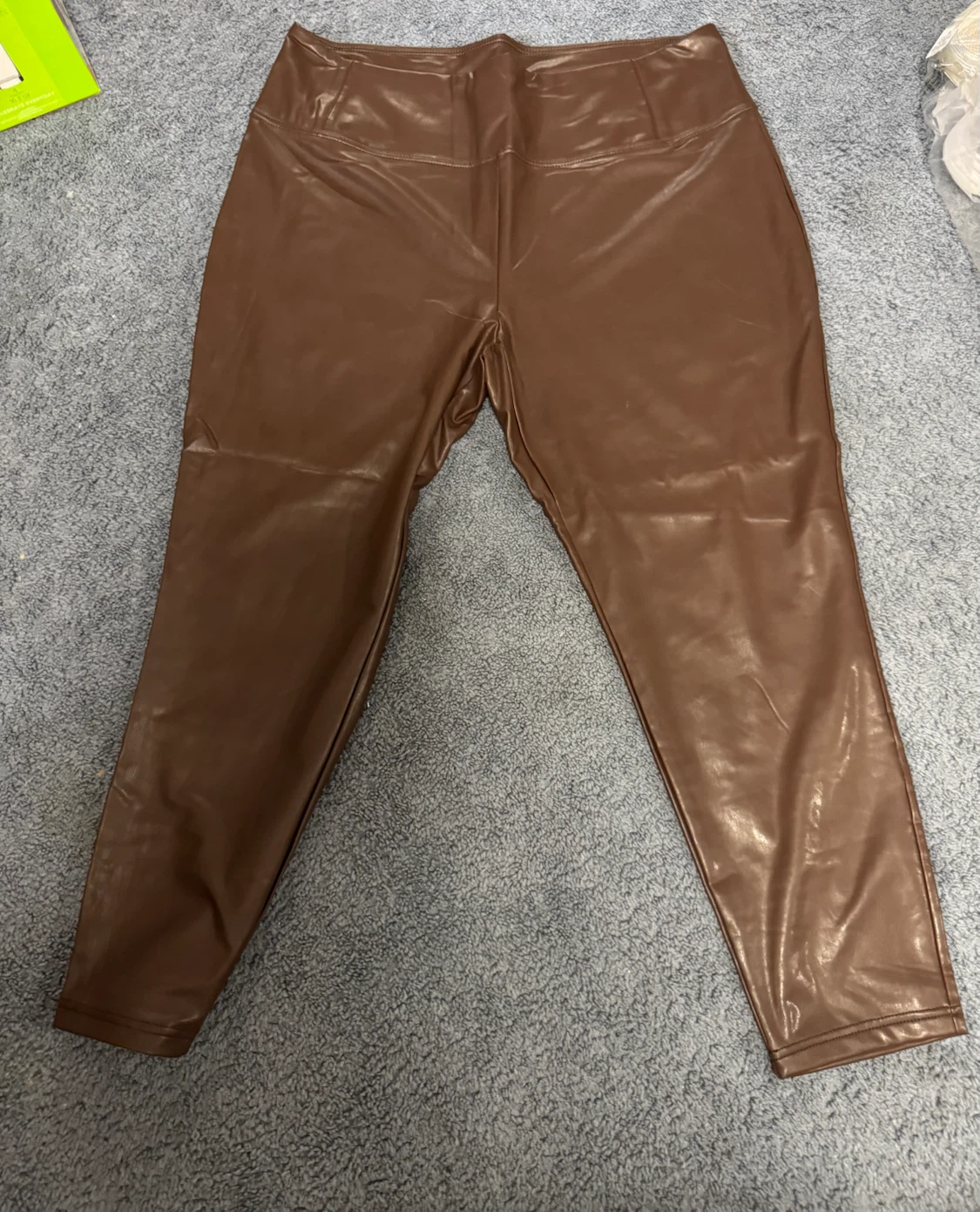 Dex Faux Leather Leggings - Rustic Brown - 2X - photo 3