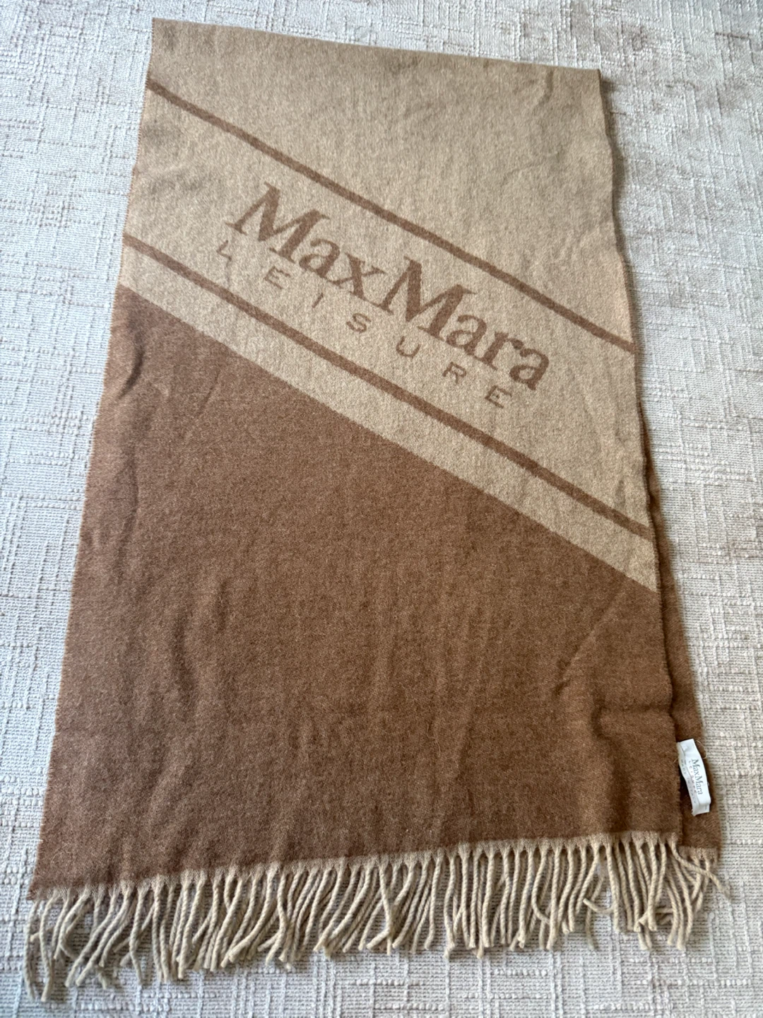 MaxMara Leisure Scarf wool Camel Italy