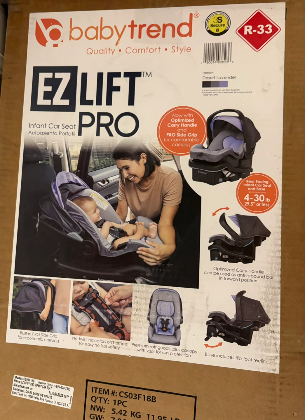 Baby Trend EZ Lift PRO Infant Car Seat