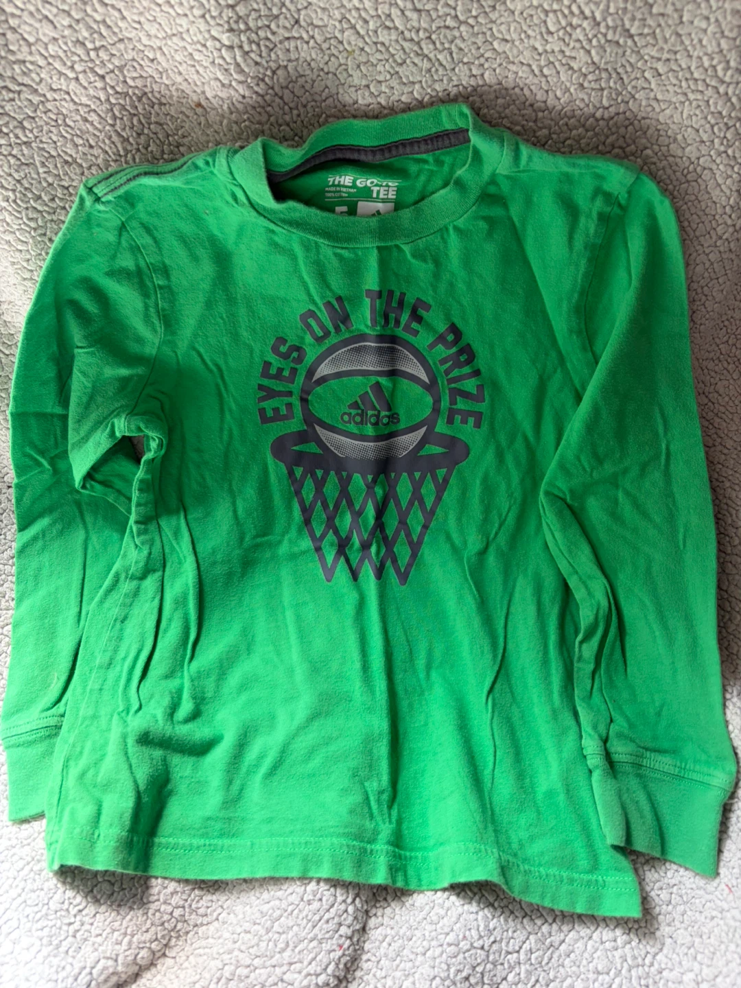 Adidas Green Long Sleeve Shirt Size 5
