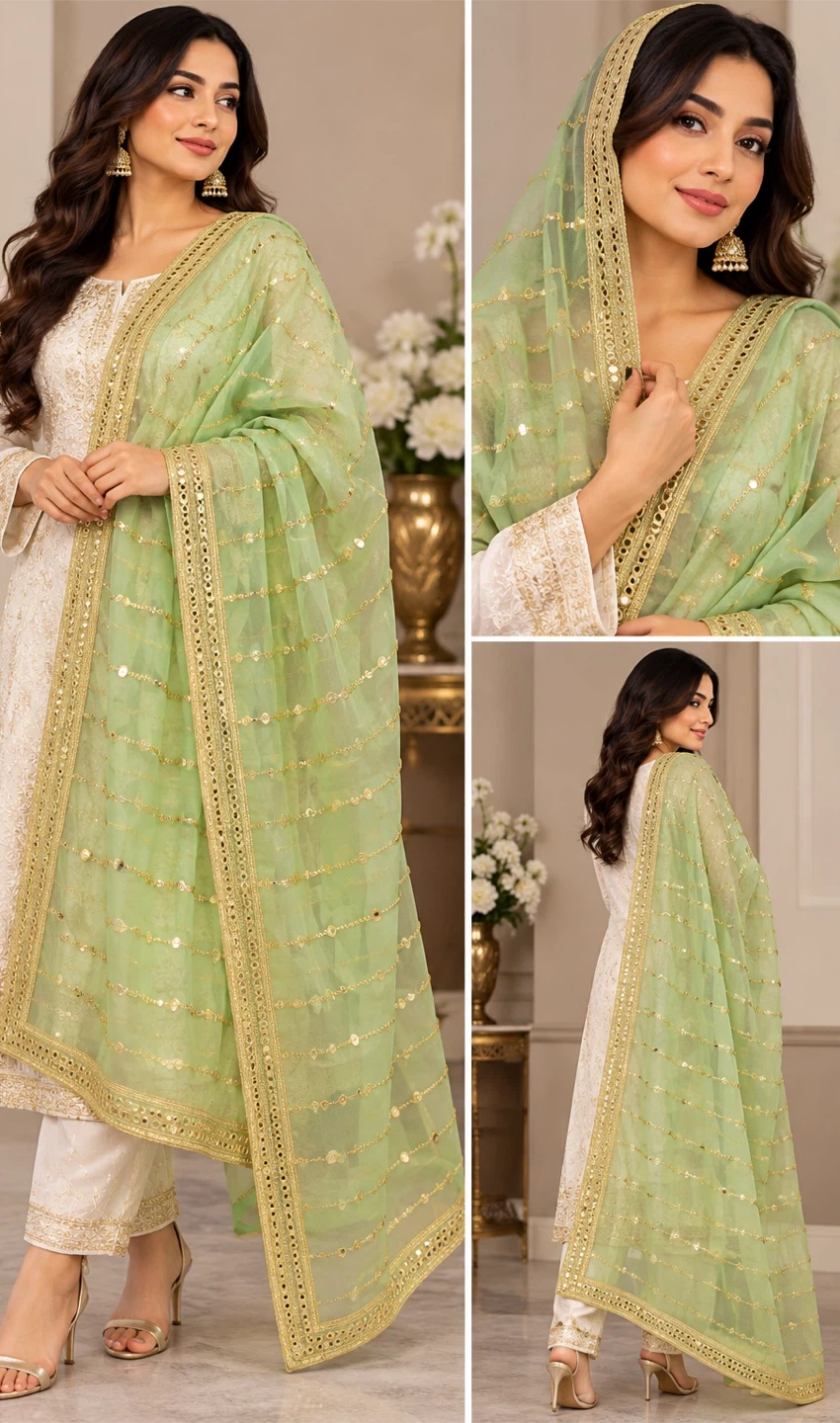 Organza fancy dupatta/shawl