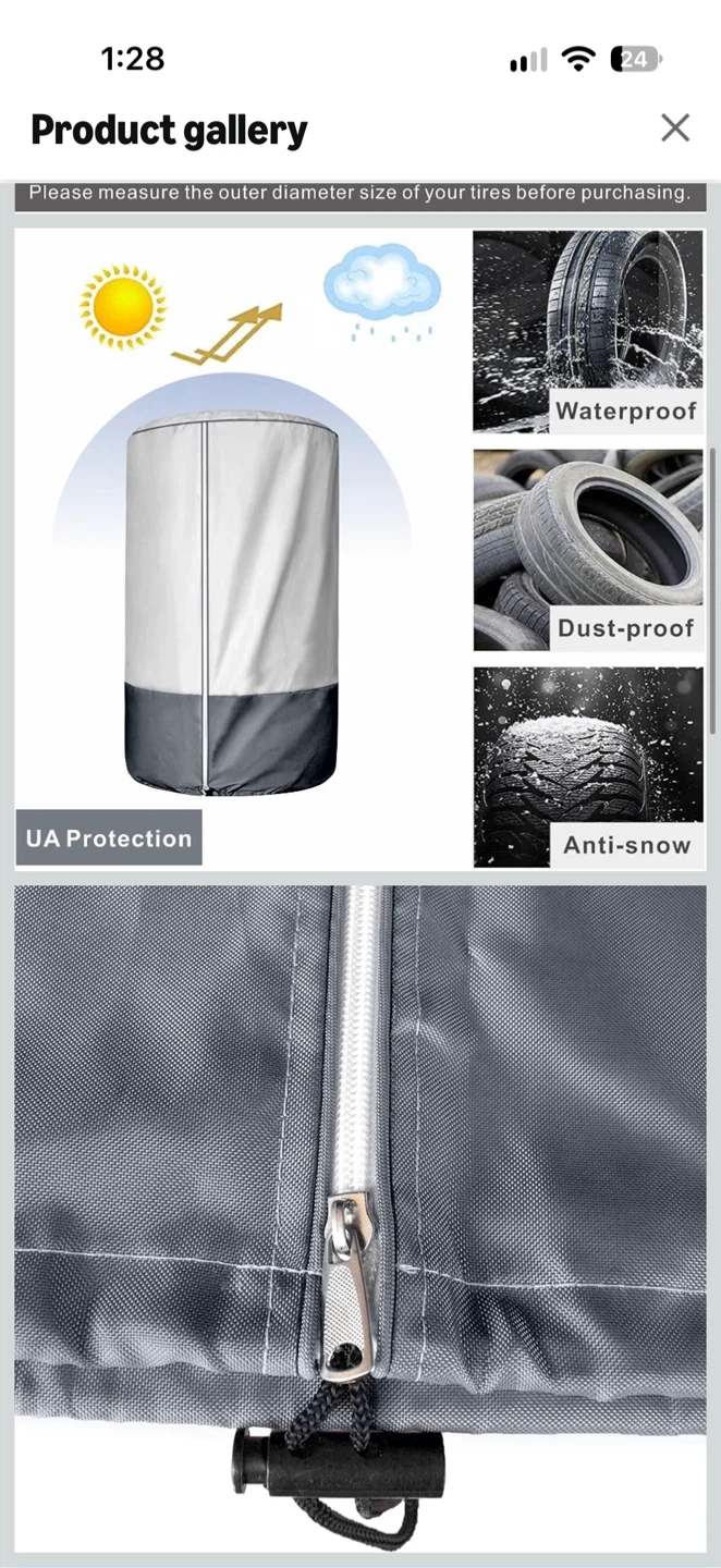 Universal Tire Storage Cover upto 4 tires