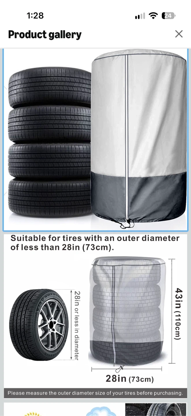 Universal Tire Storage Cover upto 4 tires - photo 2