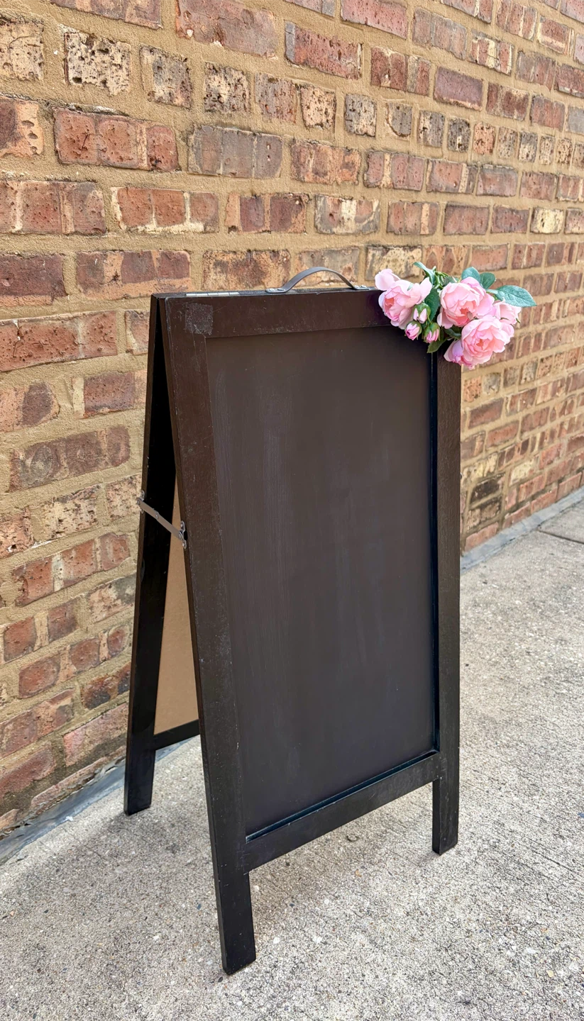TWO SIDED CHALKBOARD ON STAND - photo 2