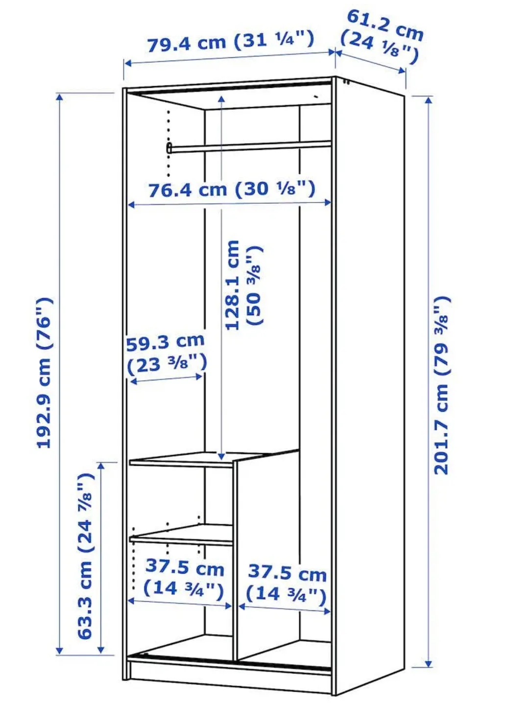 IKEA Wardrobe with Sliding Door and Mirror - photo 4
