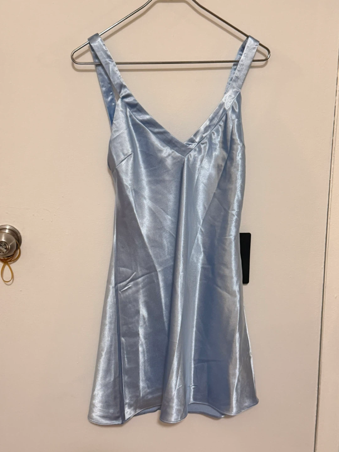Lulus Blue Satin Mini Dress - photo 4