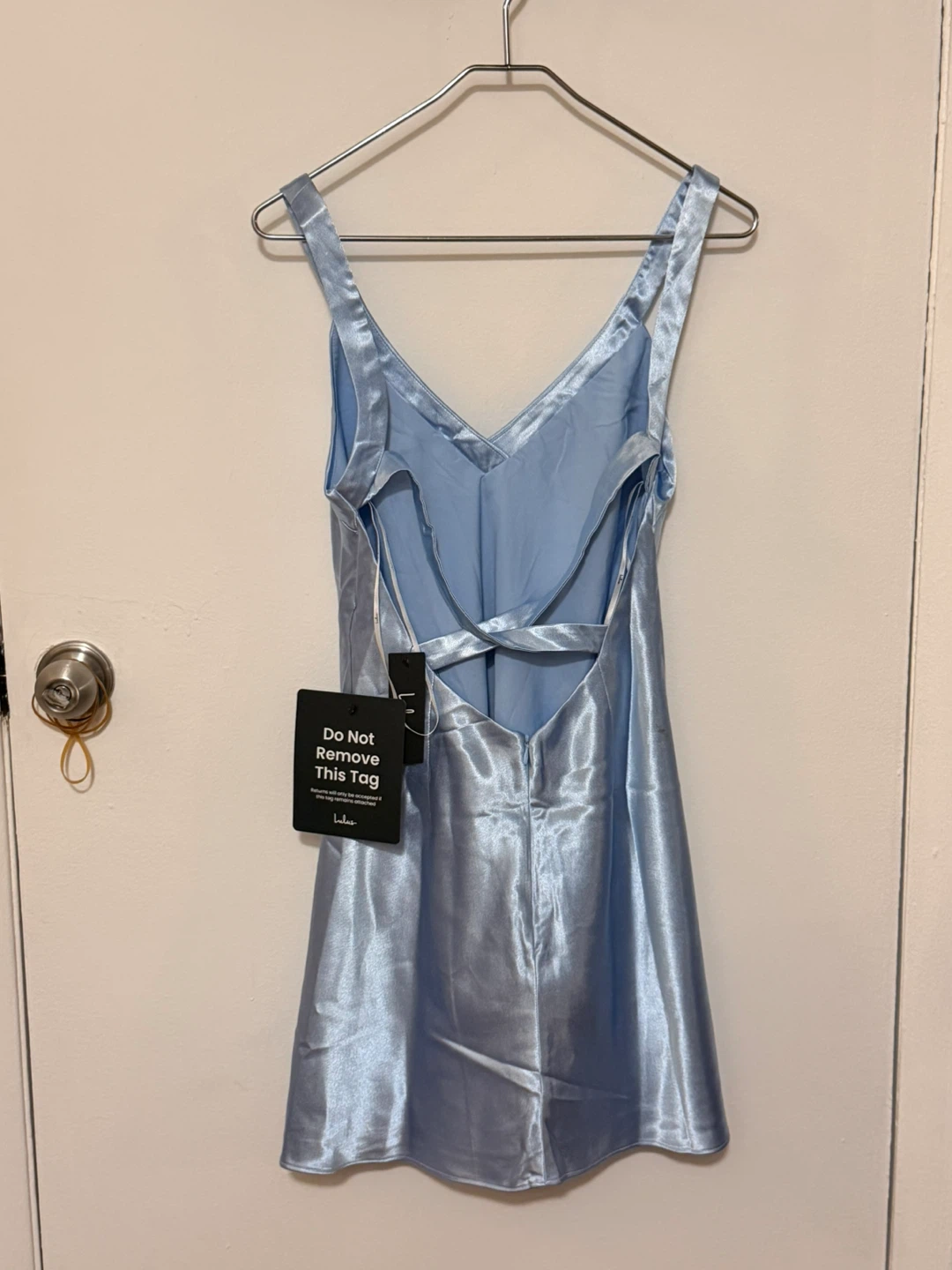 Lulus Blue Satin Mini Dress - photo 5