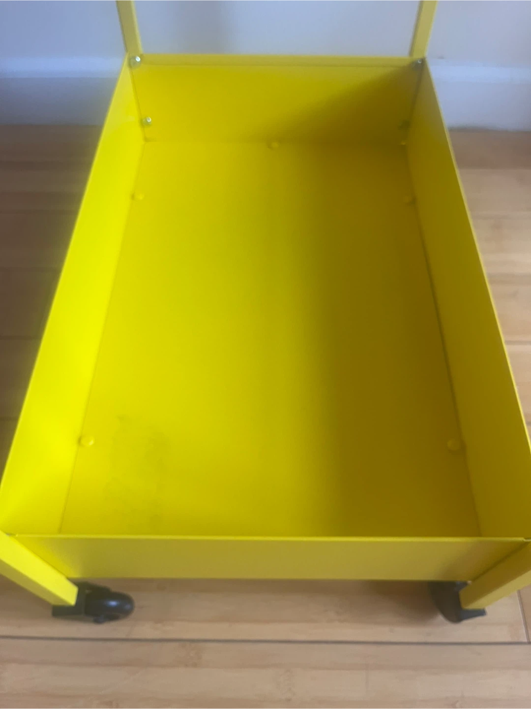 IKEA NISSAFORS Yellow Three-Tier Rolling Utility Cart - photo 5