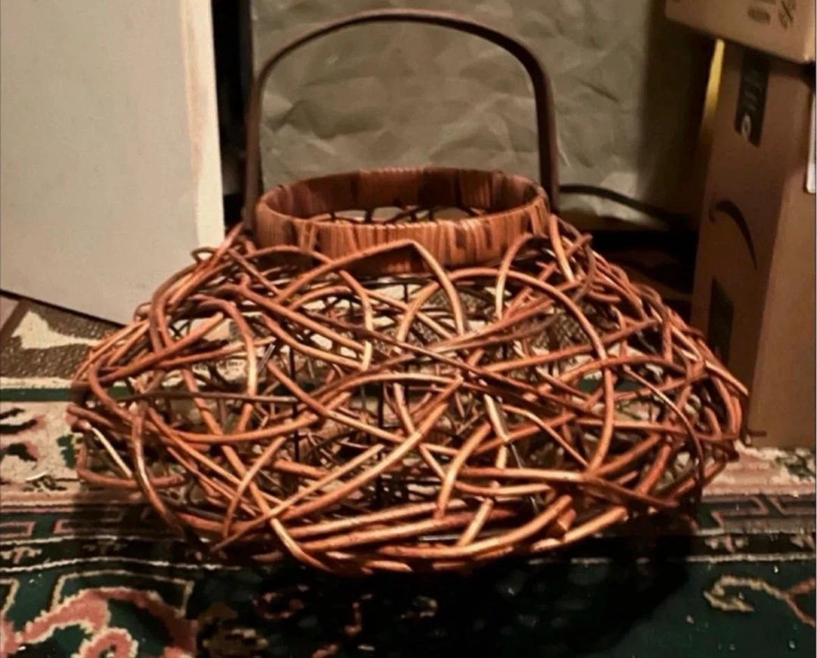 Two Wicker Basket with Handle