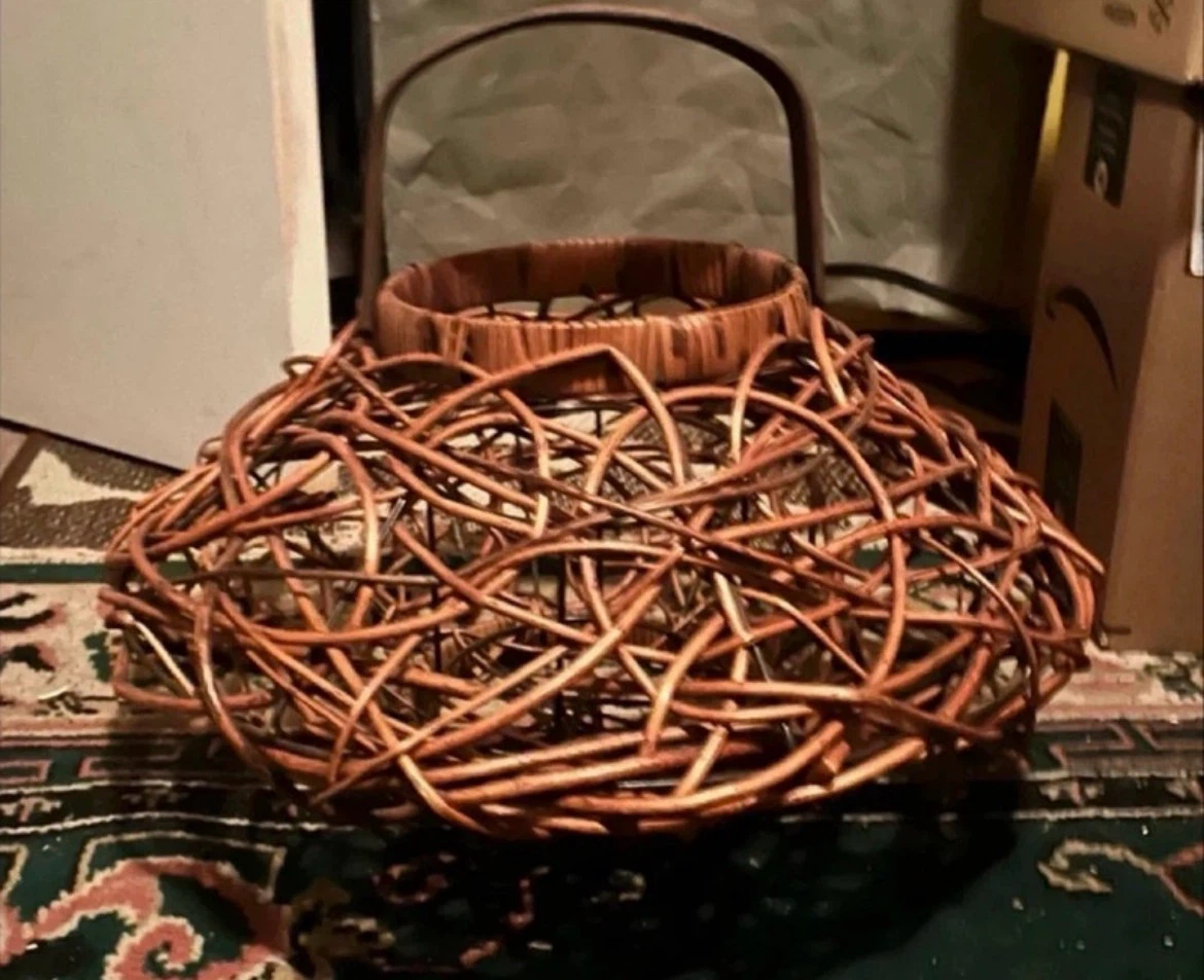 Two Wicker Basket with Handle - photo 2