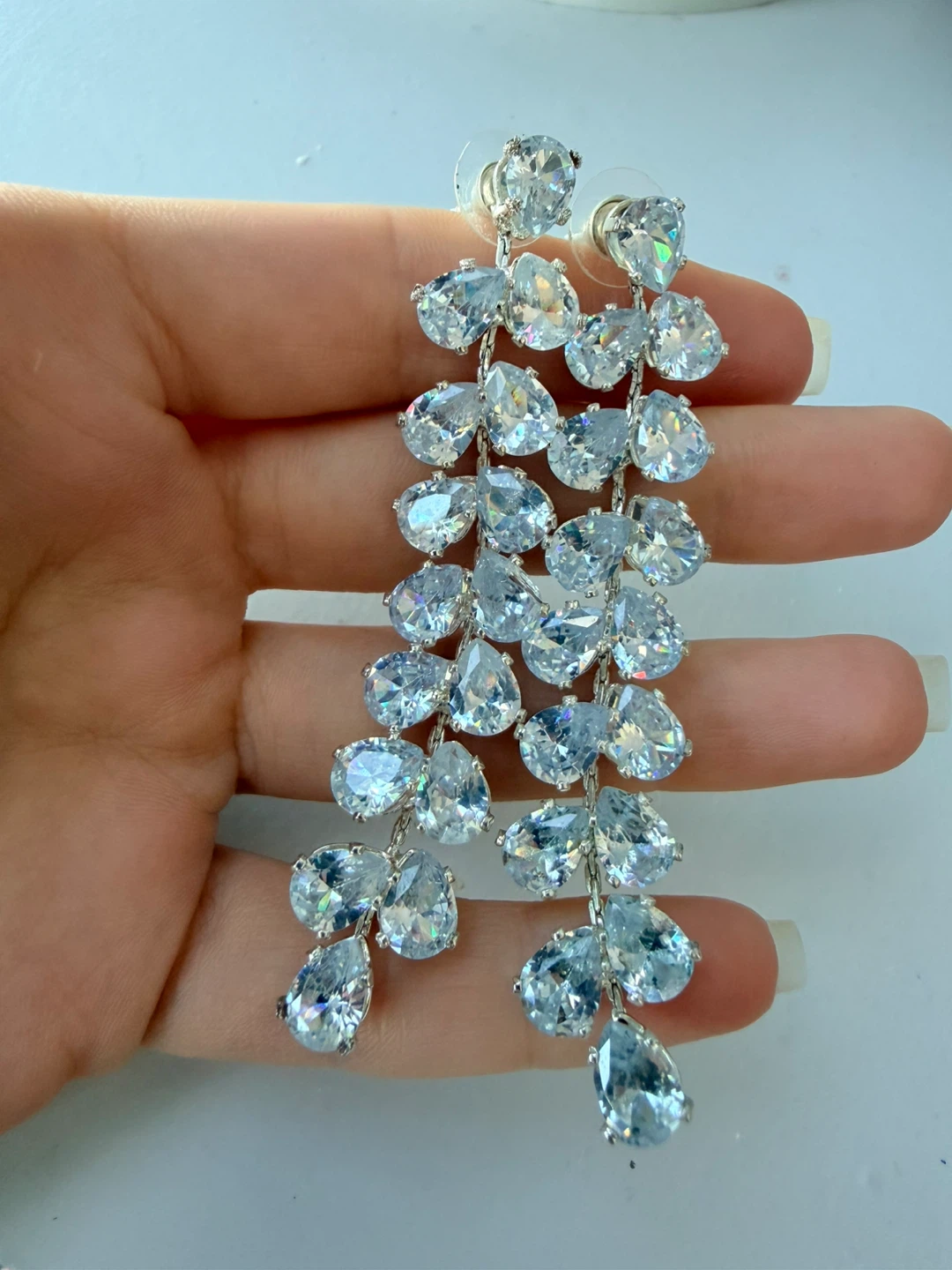 Teardrop Crystal Statement Earrings