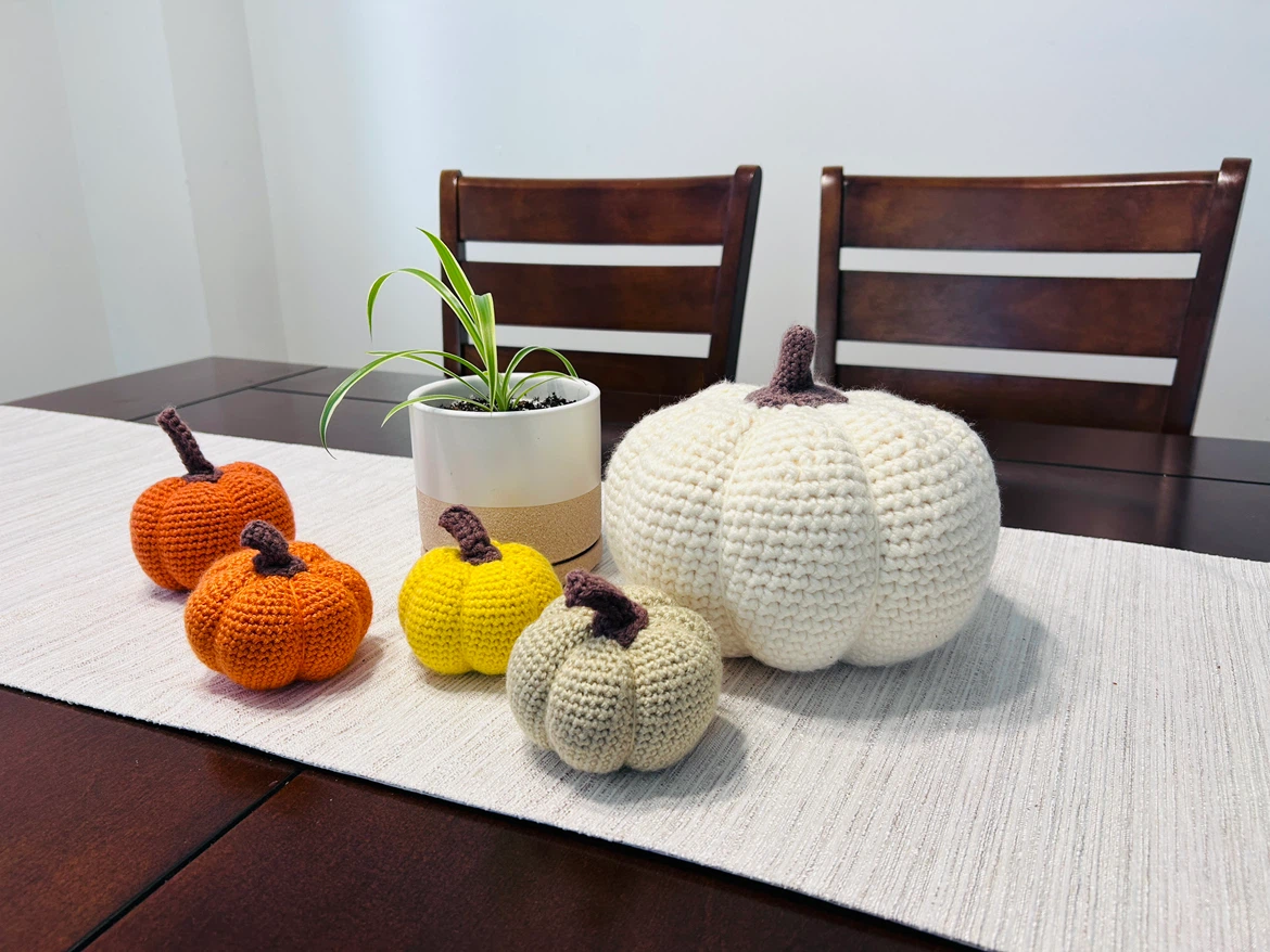 Handmade Crochet Pumpkins – Fall & Thanksgiving Decor