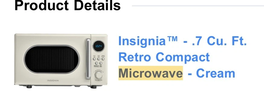 Insignia 0.7 Cu. Ft. Retro Compact Microwave - Cream - photo 2