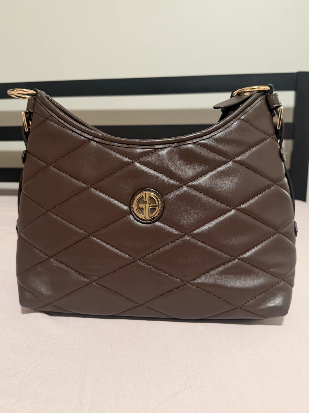 Giani Bernini Quilted Brown Shoulder Bag