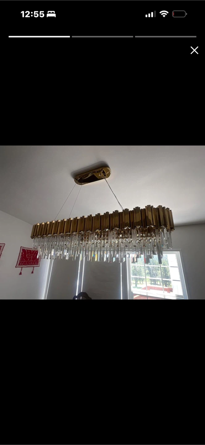 Gold chandelier