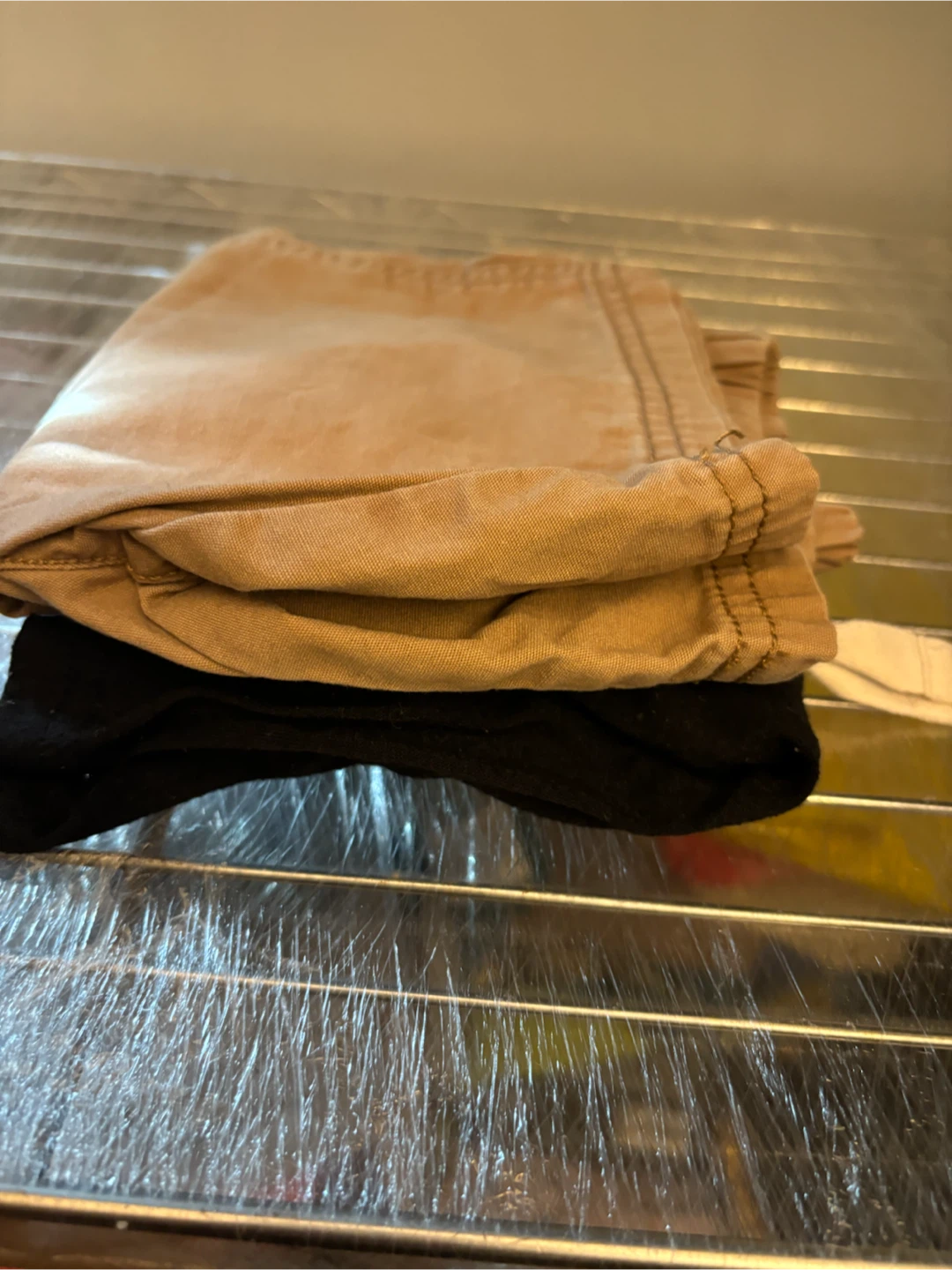 Two Pairs of Kids Shorts (Black and Tan)