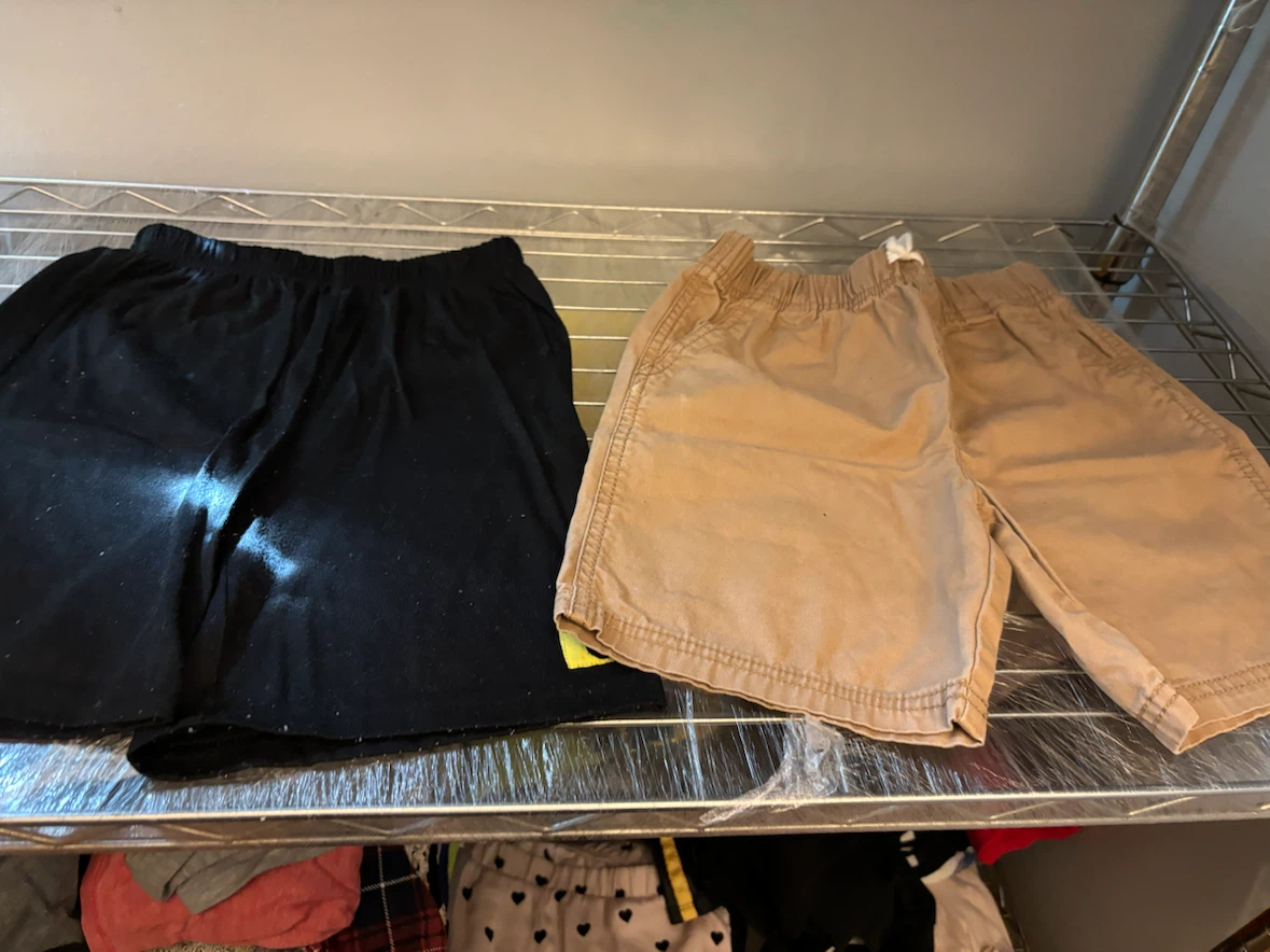 Two Pairs of Kids Shorts (Black and Tan) - photo 3