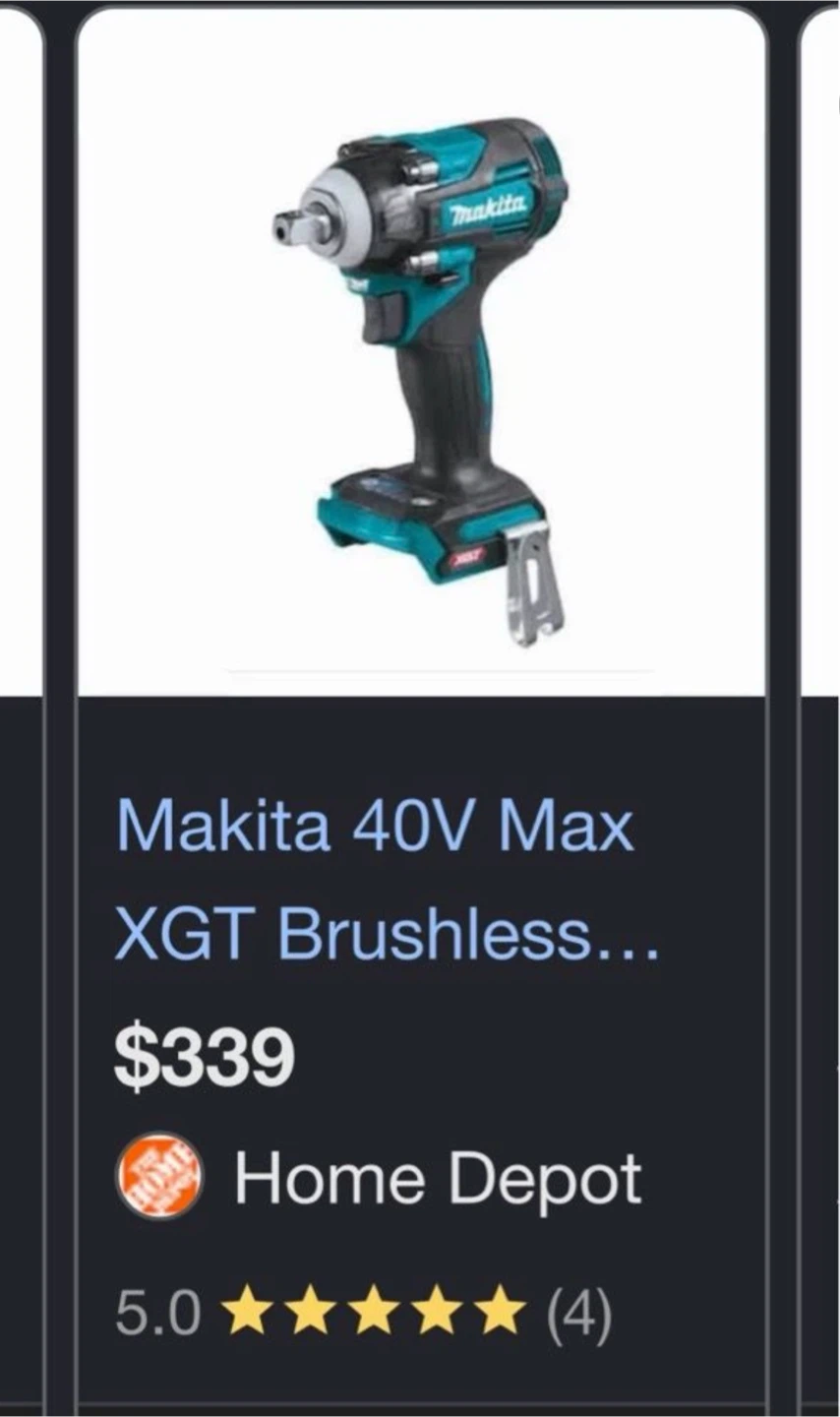 Makita 40V Max XGT Brushless Impact Wrench