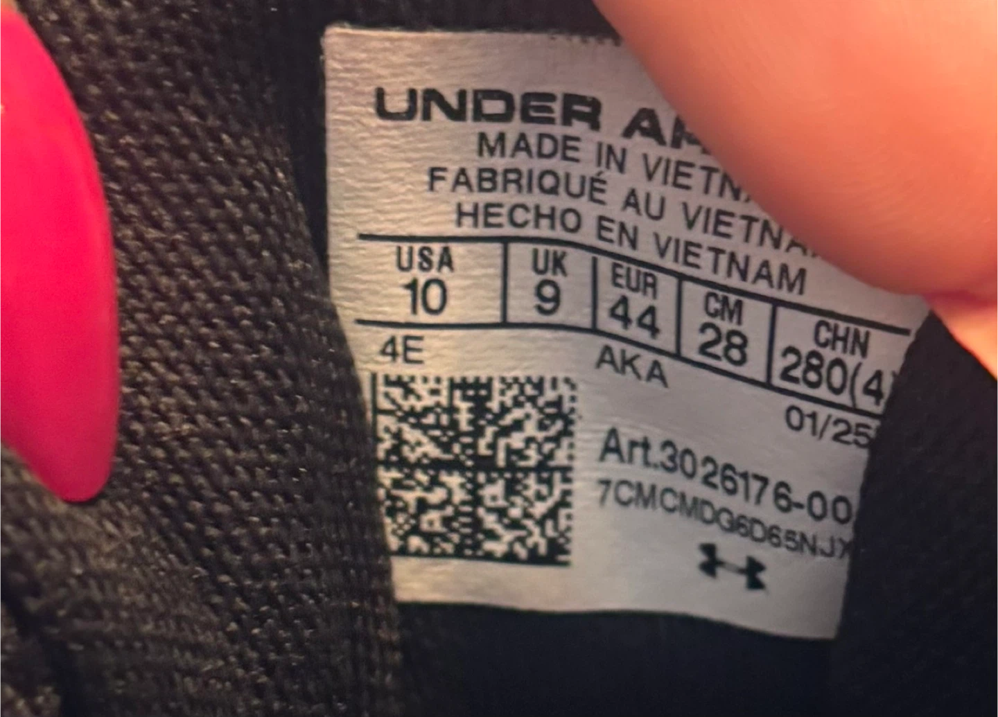 Under Armour Black Running Shoes Size 10 4E - photo 4