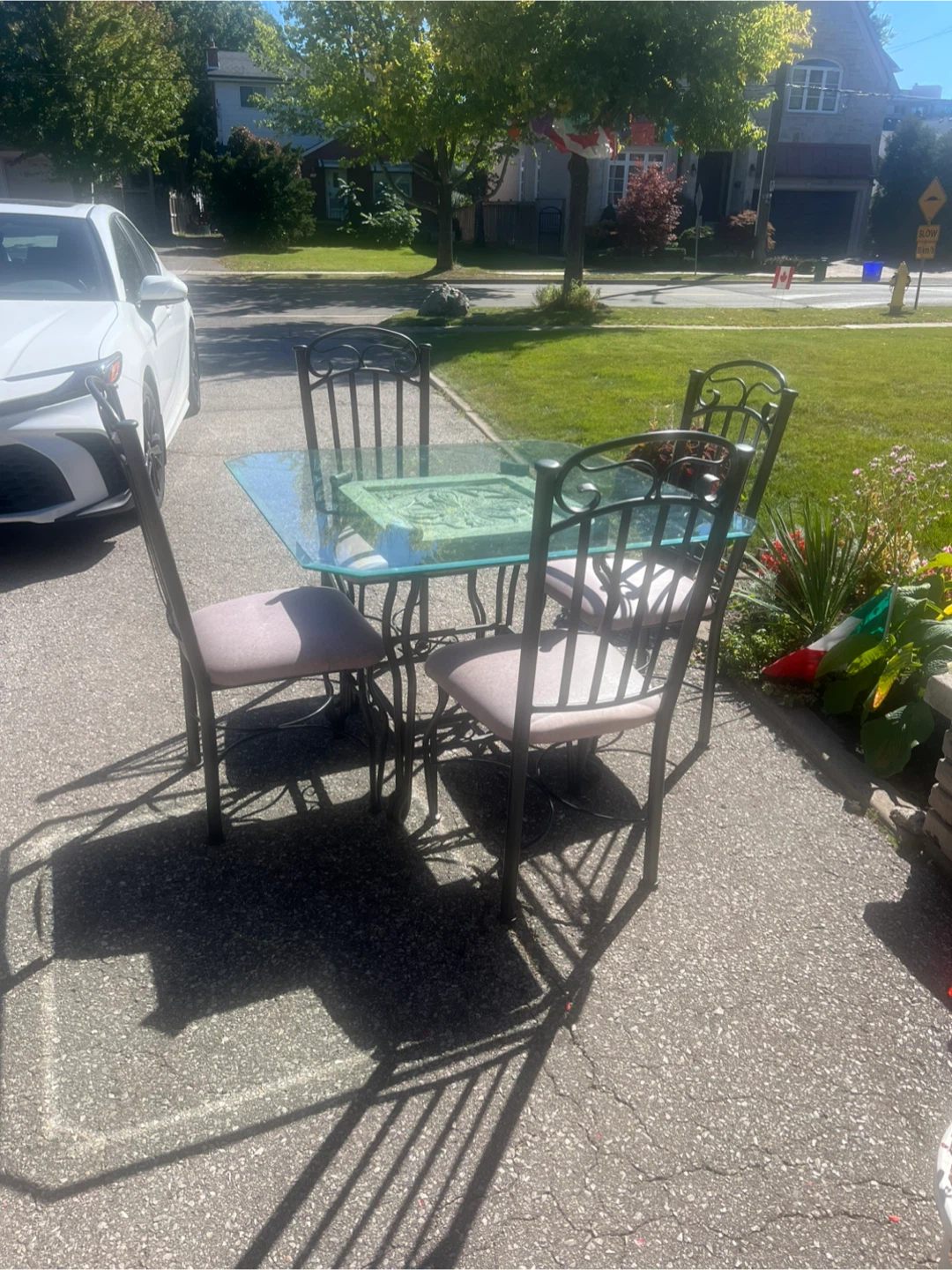 Metal Bistro Table and Chair Set